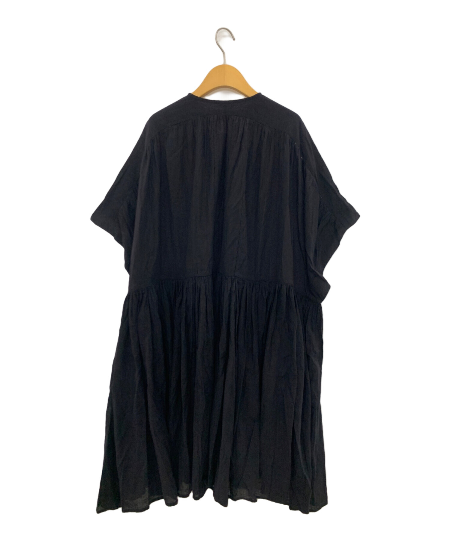 中古・古着通販】Khadi & Co (カディアンドコー) GATHER PULL TUNIC ブラック サイズ:L｜ブランド・古着通販  トレファク公式【TREFAC FASHION】スマホサイト