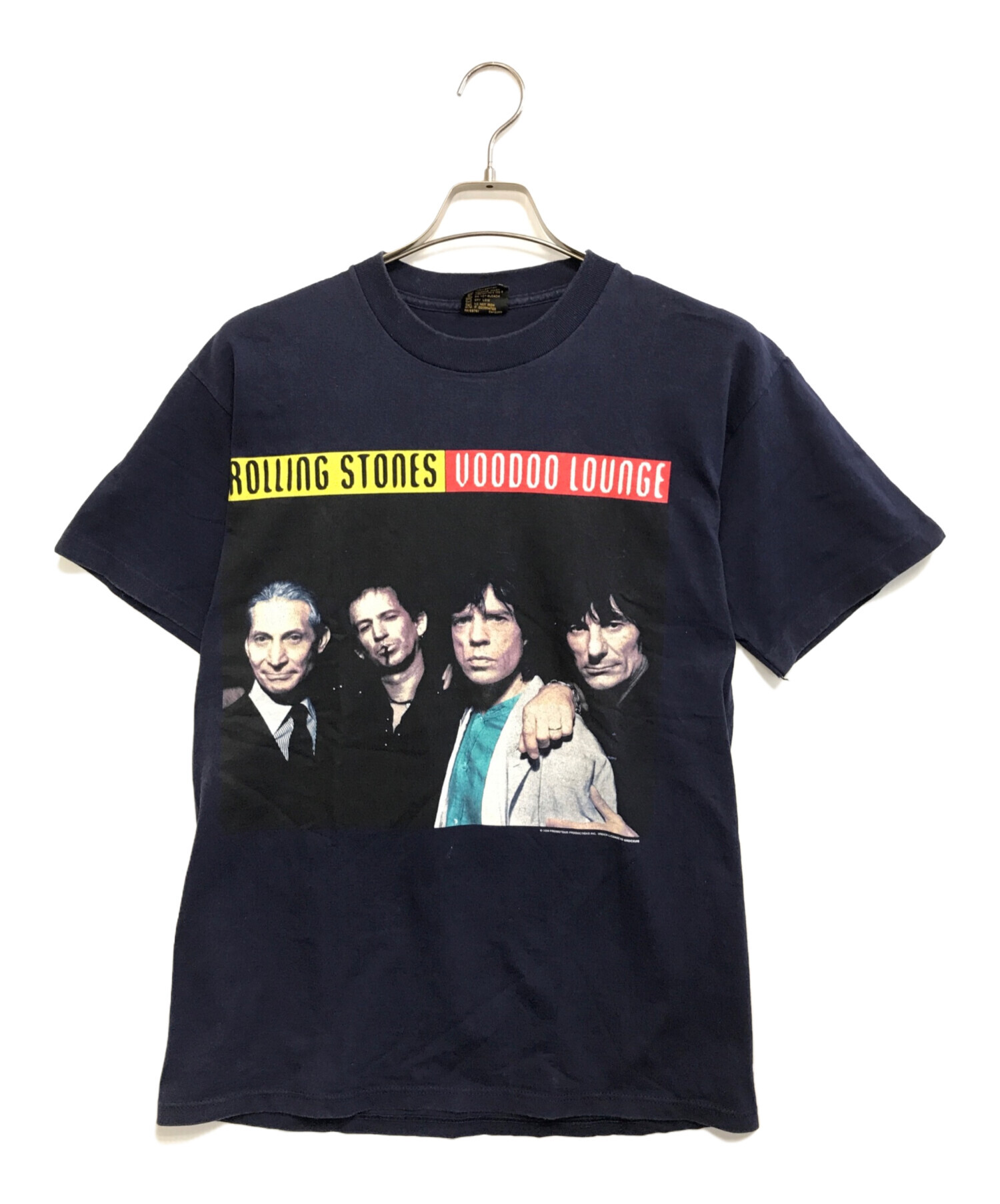 中古・古着通販】バンドTシャツ (バンドTシャツ) 90s ROLLING STONES(ローリング・ストーンズ) バンドTシャツ ネイビー  サイズ:L｜ブランド・古着通販 トレファク公式【TREFAC FASHION】スマホサイト