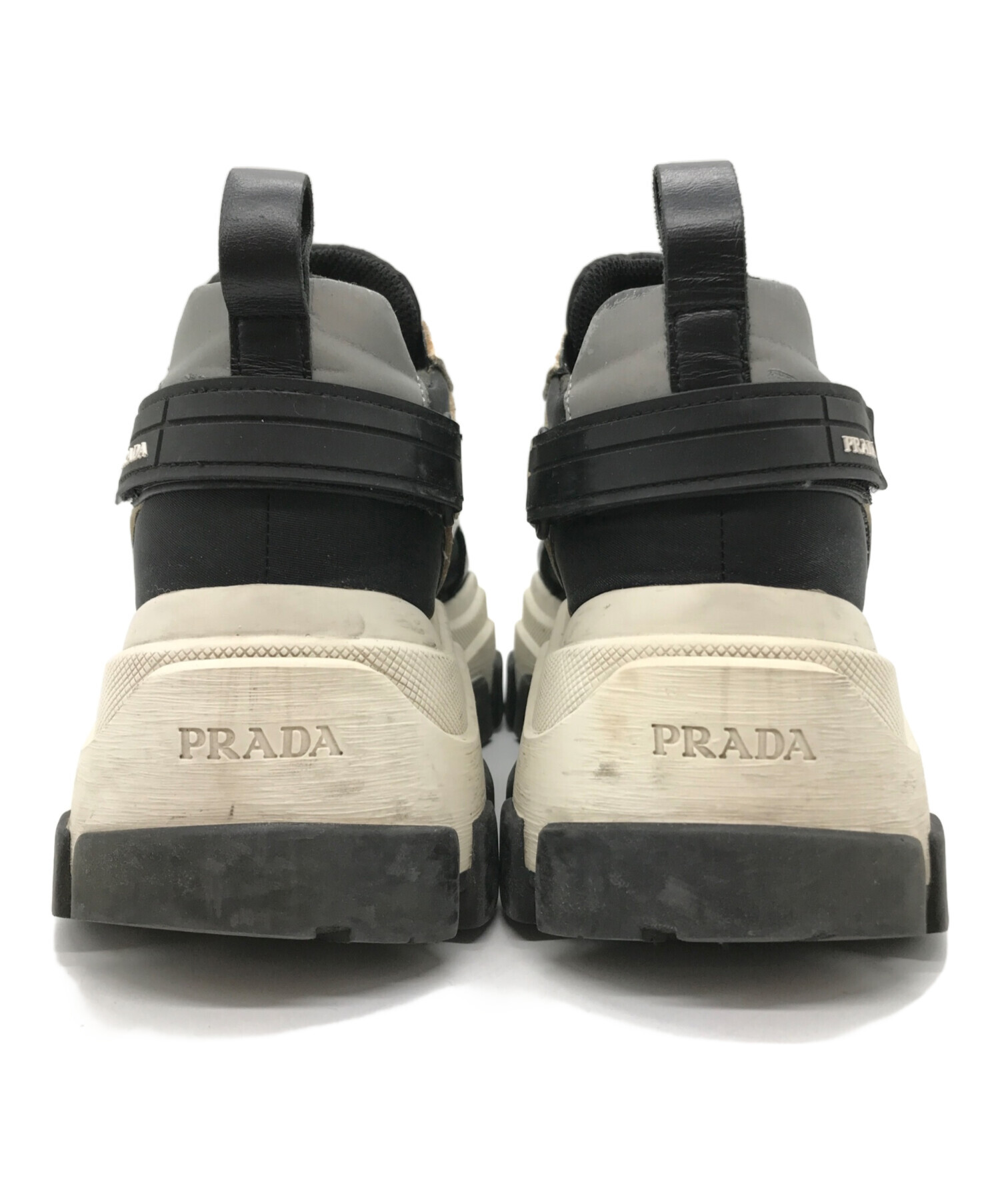 中古・古着通販】PRADA (プラダ) PEGASUS ブロックスニーカー ブラック サイズ:36｜ブランド・古着通販 トレファク公式【TREFAC  FASHION】スマホサイト