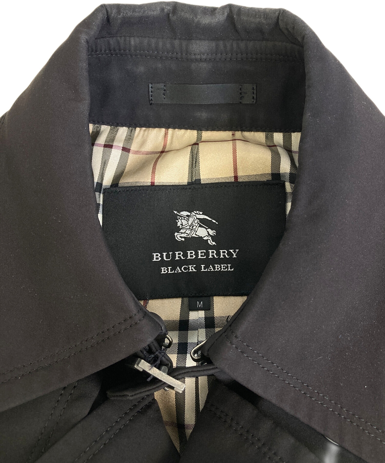 中古・古着通販】BURBERRY BLACK LABEL (バーバリーブラックレーベル) トレンチコート ブラック サイズ:M｜ブランド・古着通販  トレファク公式【TREFAC FASHION】スマホサイト