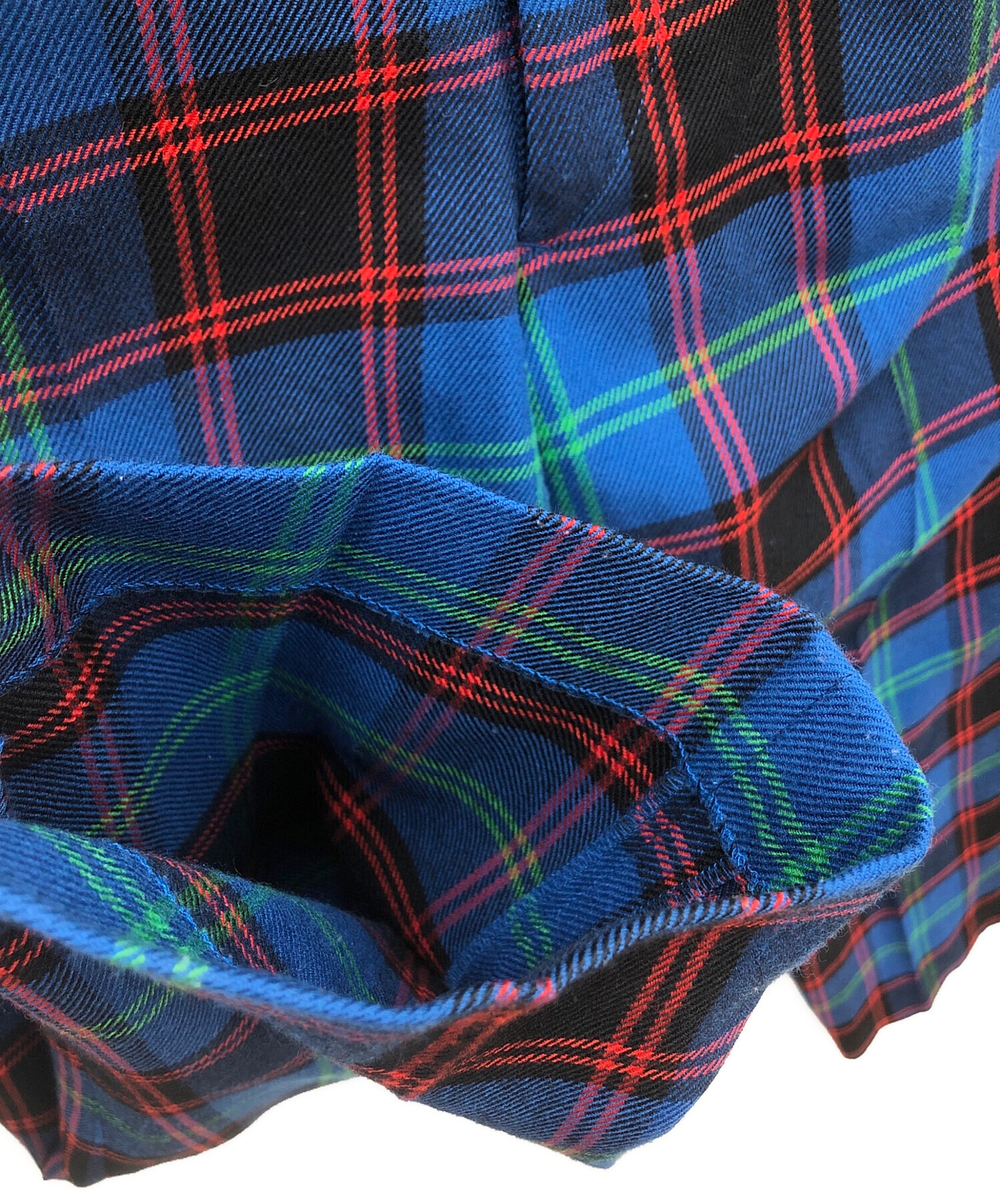 NEAT (ニート) WOOL MULTI CHECK PANTS ブルー サイズ:L