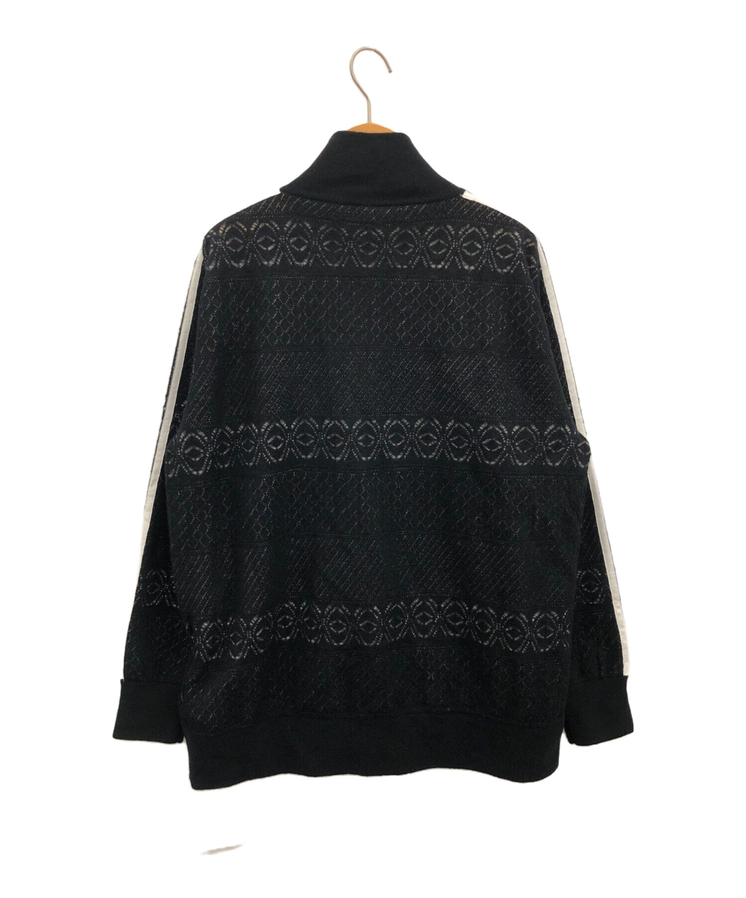 AMERI (アメリ) UND LACE KNIT LINE TOP ブラック サイズ:F