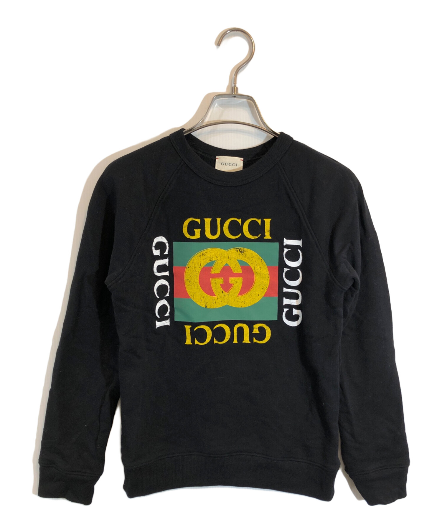 中古・古着通販】GUCCI (グッチ) GUCCI ロゴ スウェットシャツ ブラック サイズ:SIZE 10｜ブランド・古着通販  トレファク公式【TREFAC FASHION】スマホサイト