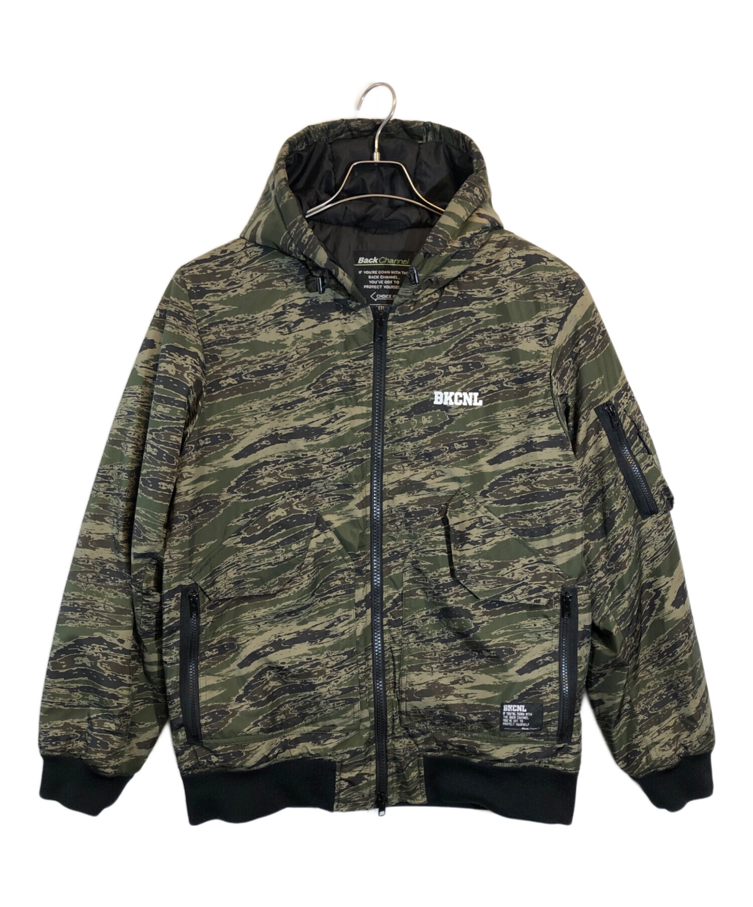 BACK CHANNEL (バックチャンネル) NYLON 3LAYER HOODED JACKET オリーブ サイズ:SIZE L