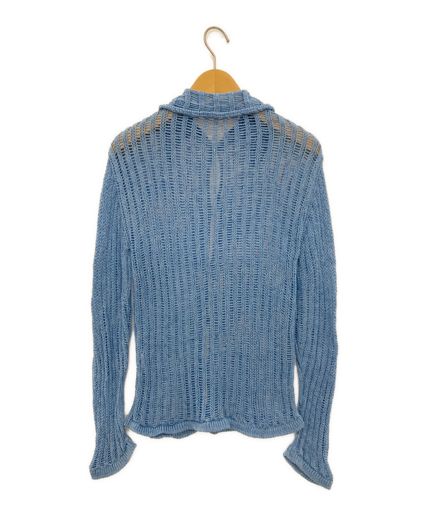 中古・古着通販】NVRFRGT (ネヴァーフォーゲット) COTTON OPEN KNIT CARDIGAN スカイブルー  サイズ:1｜ブランド・古着通販 トレファク公式【TREFAC FASHION】スマホサイト