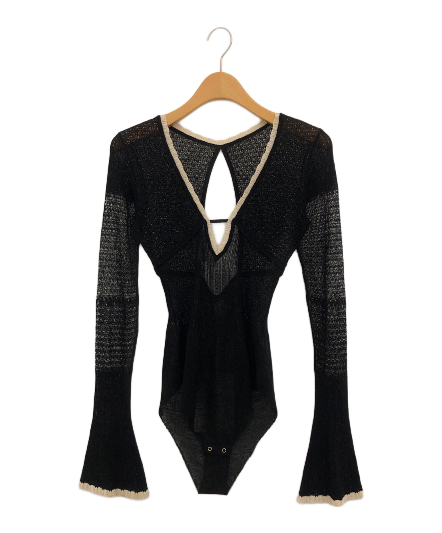 FETICO (フェティコ) LACE KNIT V-NECK BODYSUIT ブラック サイズ:1