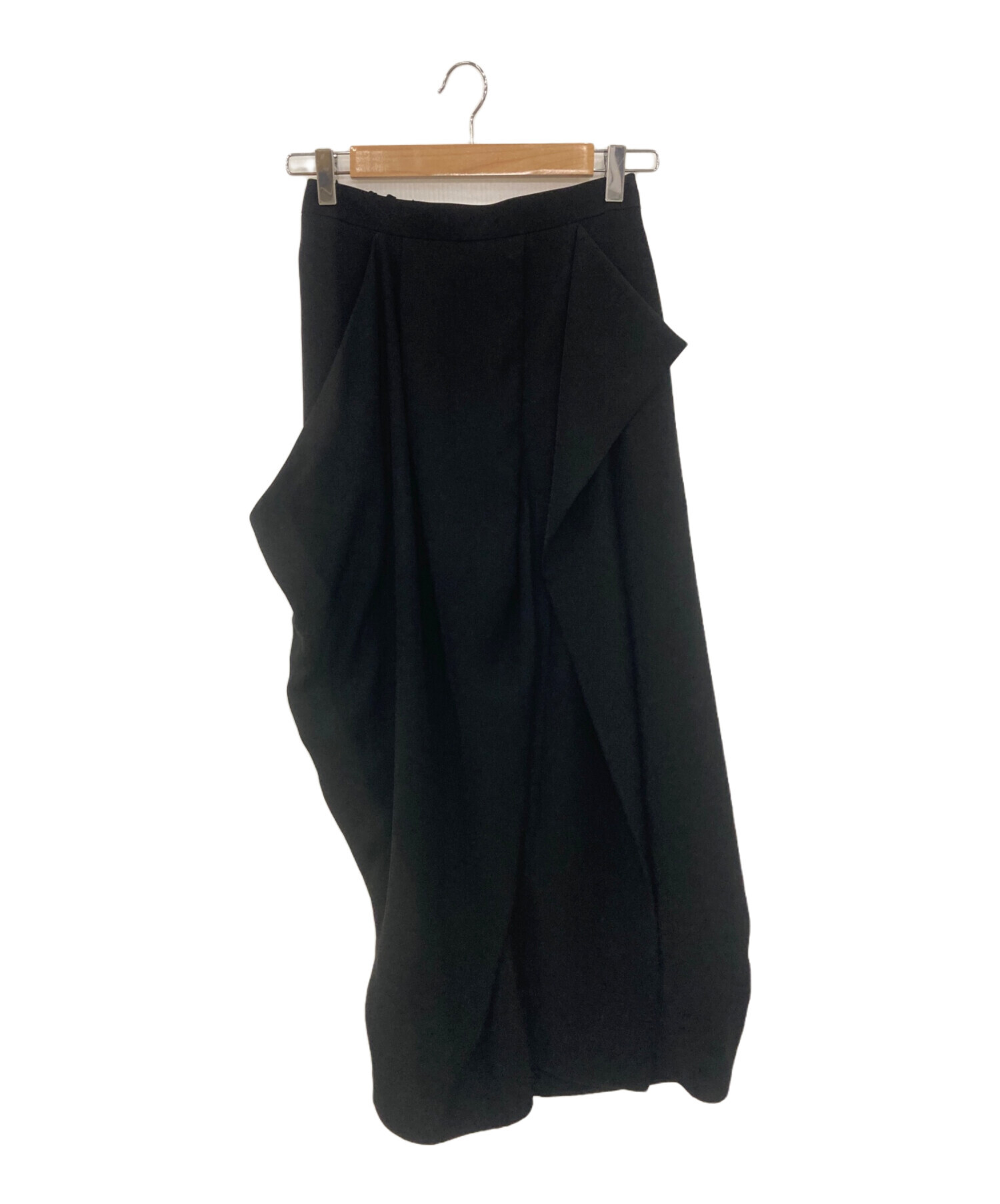 ENFOLD (エンフォルド) DRAPE COCOON SKIRT ブラック サイズ:38