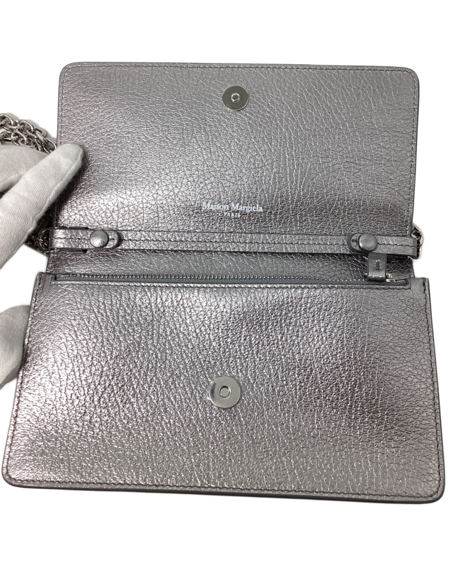 中古・古着通販】Maison Margiela (メゾンマルジェラ) WALLET ON CHAIN MEDIUM（ウォレットオンチェーンミディアム）  シルバー サイズ:- 未使用品｜ブランド・古着通販 トレファク公式【TREFAC FASHION】スマホサイト