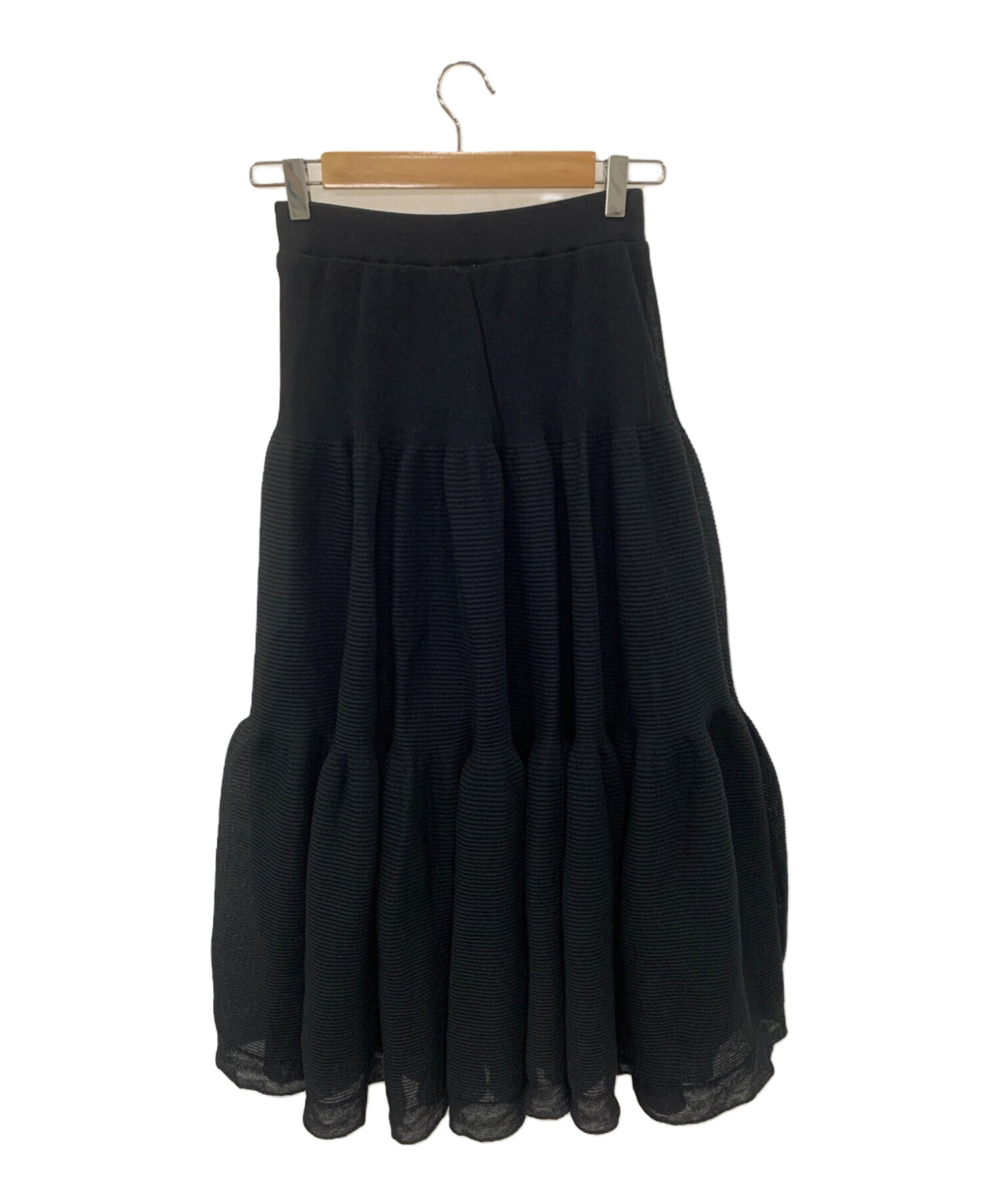 CFCL (シーエフシーエル) CASCADES TIERED SKIRT ブラック サイズ:1