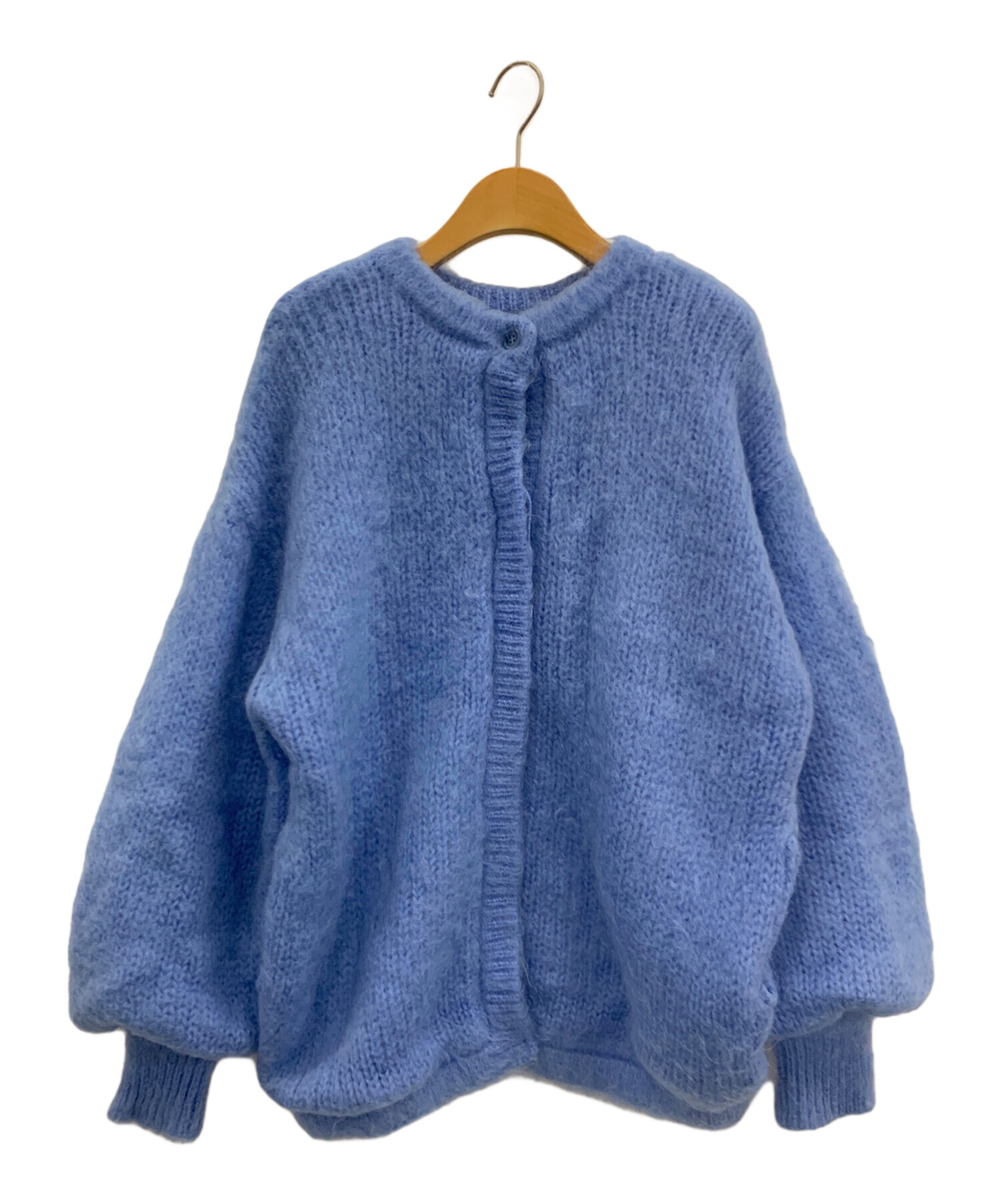 中古・古着通販】Ameri (アメリ) 2WAY MOHAIR SHAGGY KNIT ブルー サイズ:F｜ブランド・古着通販  トレファク公式【TREFAC FASHION】スマホサイト