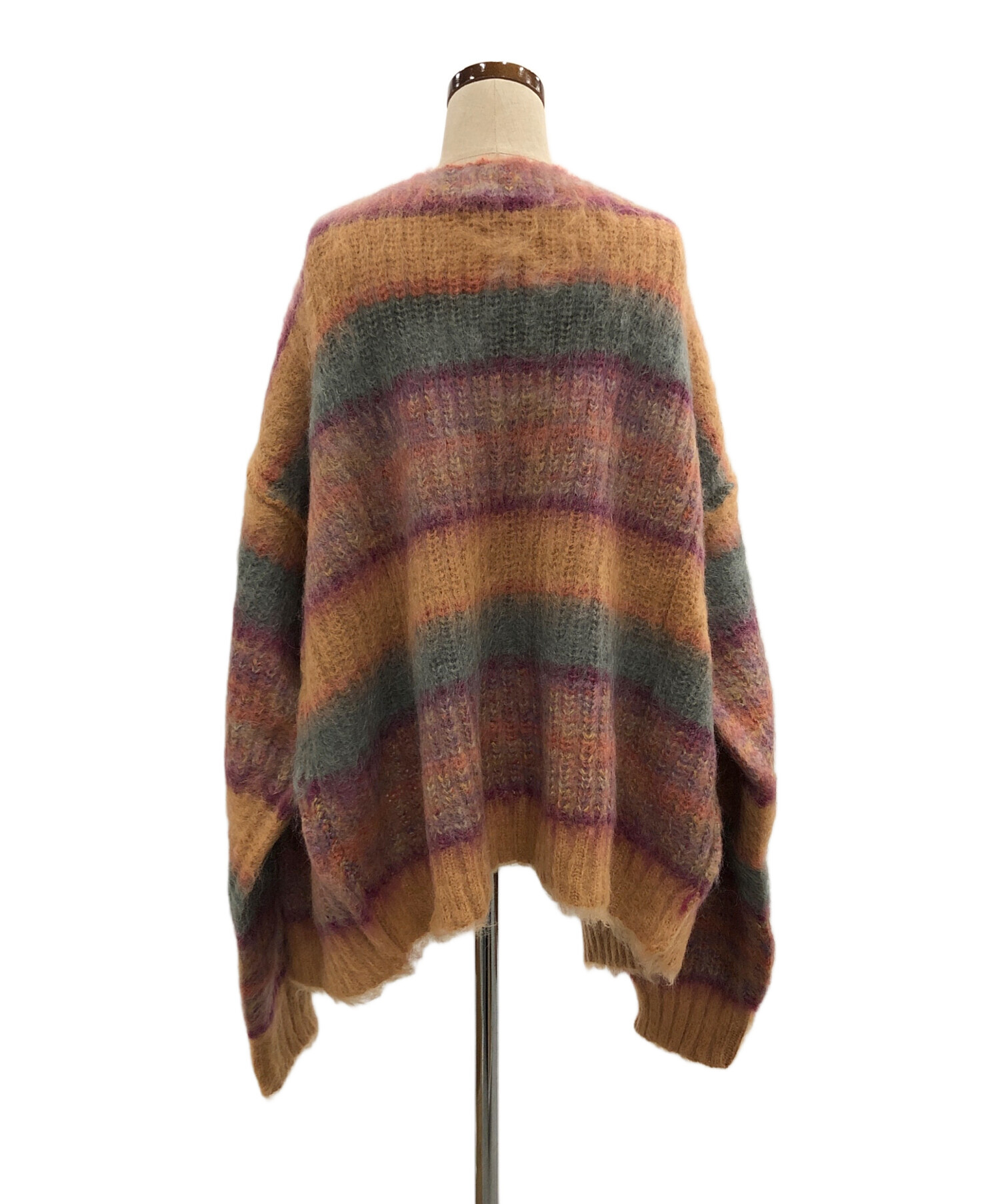 PERVERZE (パーバーズ) Stripe Mohair Wide Cardigan ブラウン サイズ:F