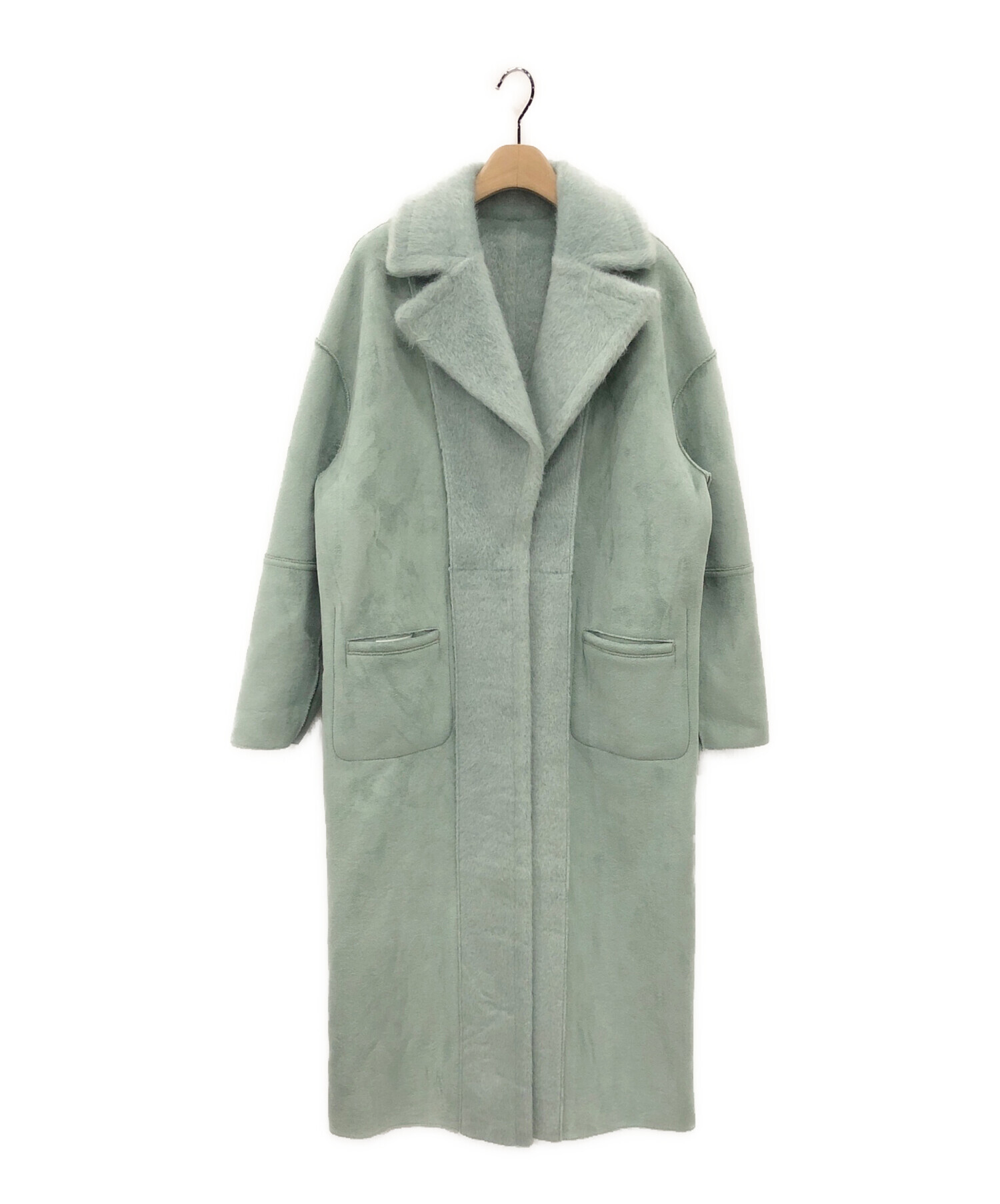 中古・古着通販】Ameri (アメリ) BLANKET LIKE FAKE MOUTON COAT グリーン サイズ:F｜ブランド・古着通販  トレファク公式【TREFAC FASHION】スマホサイト