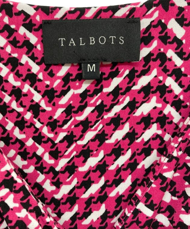 talbots (タルボット) 総柄ワンピース ピンク×ブラック サイズ:SIZE M