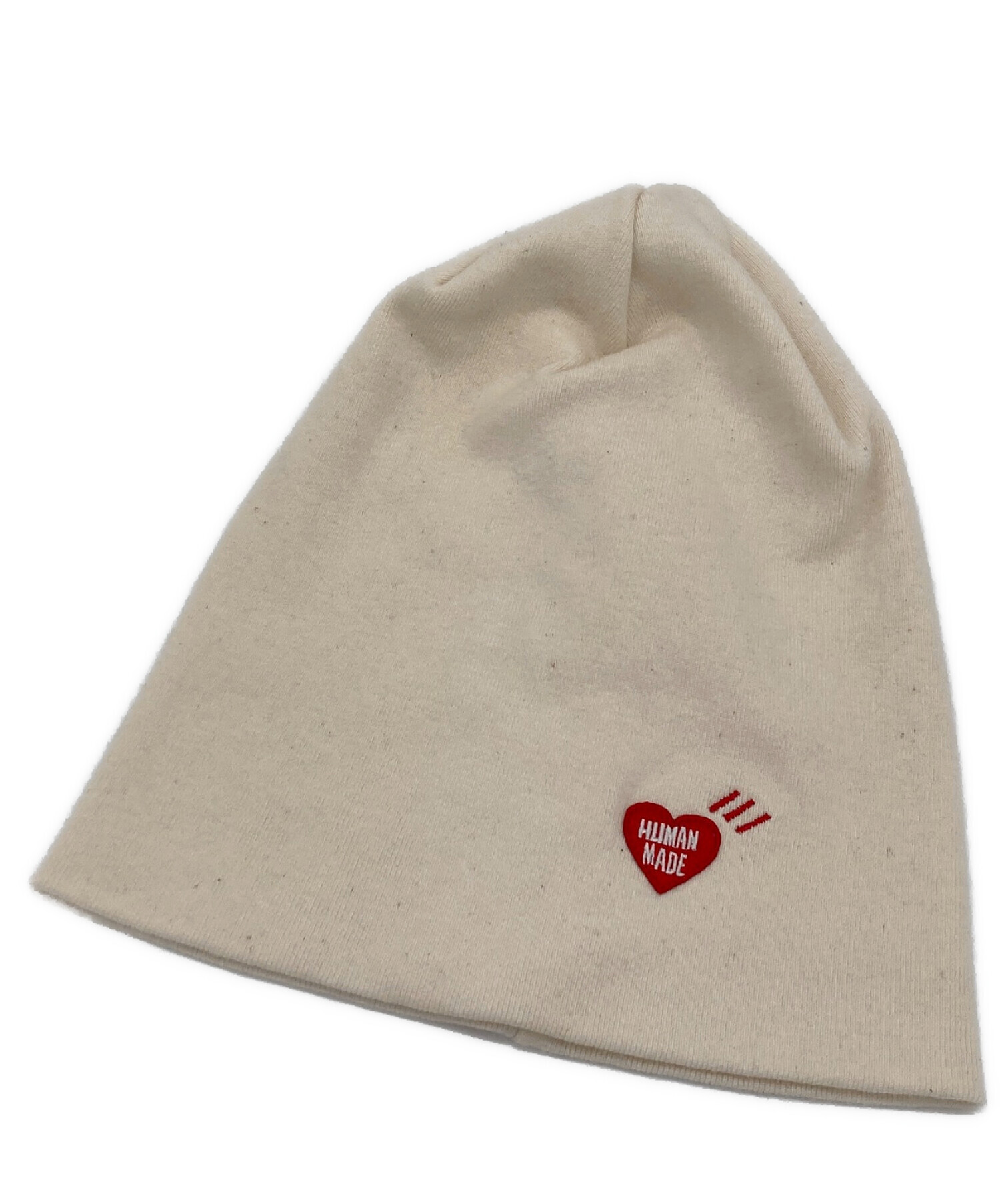 HUMAN MADE (ヒューマンメイド) HEART LOGO BEANIE アイボリー サイズ:SIZE Free