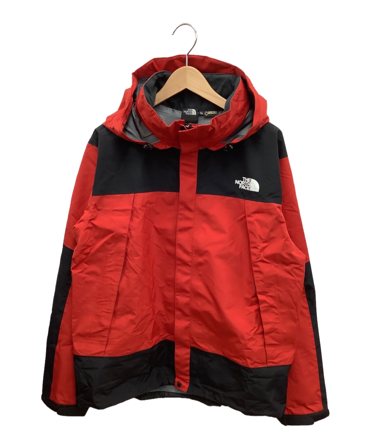 THE NORTH FACE (ザ ノース フェイス) マウンテンレインテックス上下セット メンズ　XL レッド×ブラック サイズ:XL