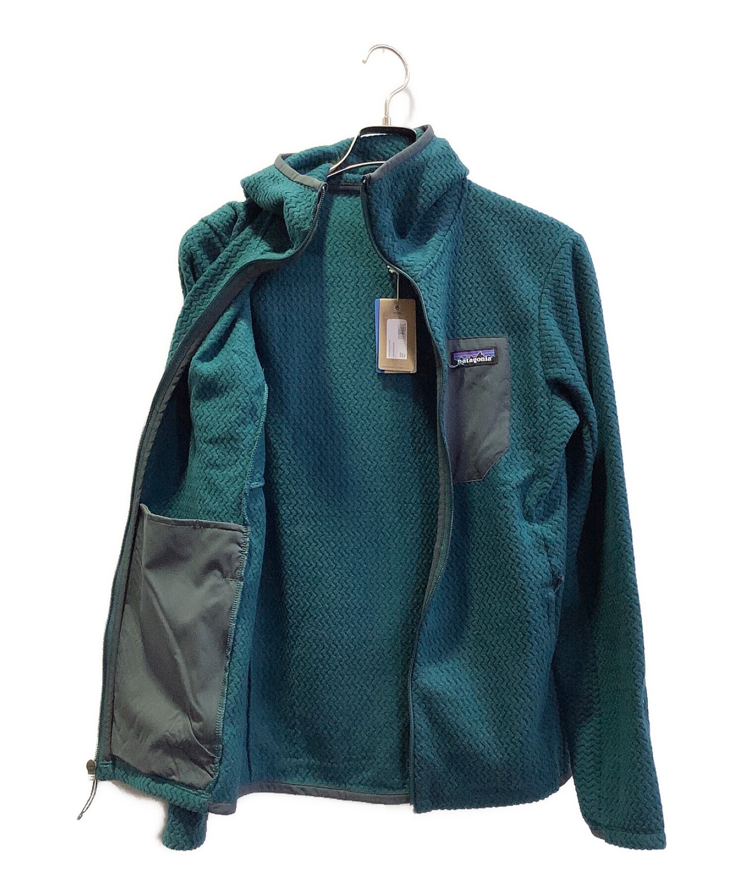 Patagonia (パタゴニア) R1エア・フルジップ・フーディ グリーン サイズ:Ｓ 未使用品