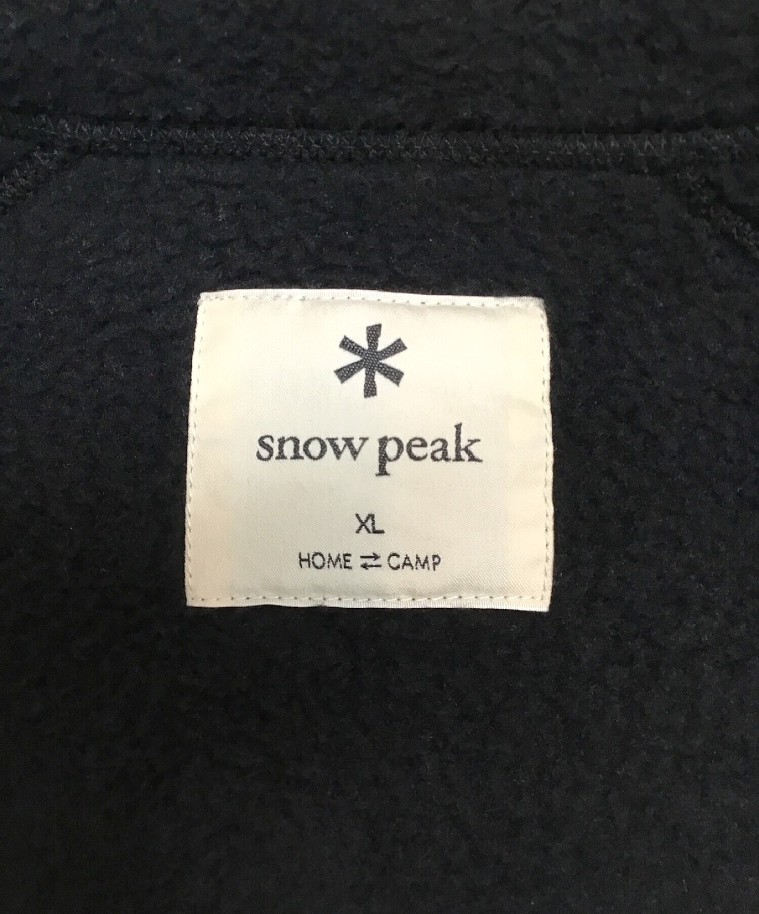 Snow peak (スノーピーク) サーマルボアフリースジャケット ブラック サイズ:XL