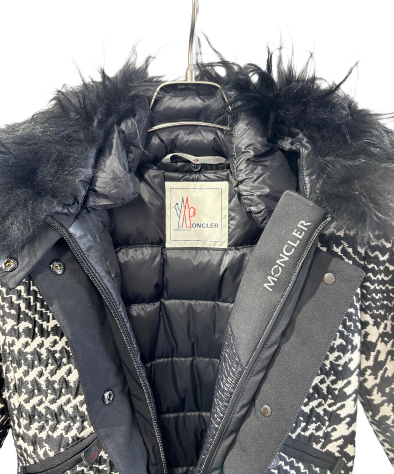 中古・古着通販】MONCLER (モンクレール) ダウンコート ブラック×ホワイト サイズ:SIZE 1｜ブランド・古着通販  トレファク公式【TREFAC FASHION】スマホサイト