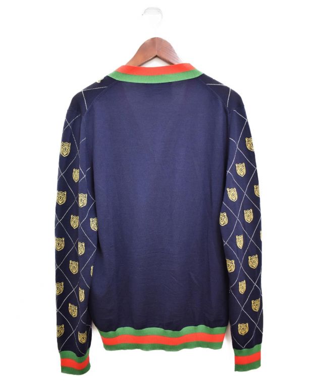 中古・古着通販】GUCCI (グッチ) 18SS/ウェブラインタイガーカーディガン サイズ:M｜ブランド・古着通販 トレファク公式【TREFAC  FASHION】スマホサイト