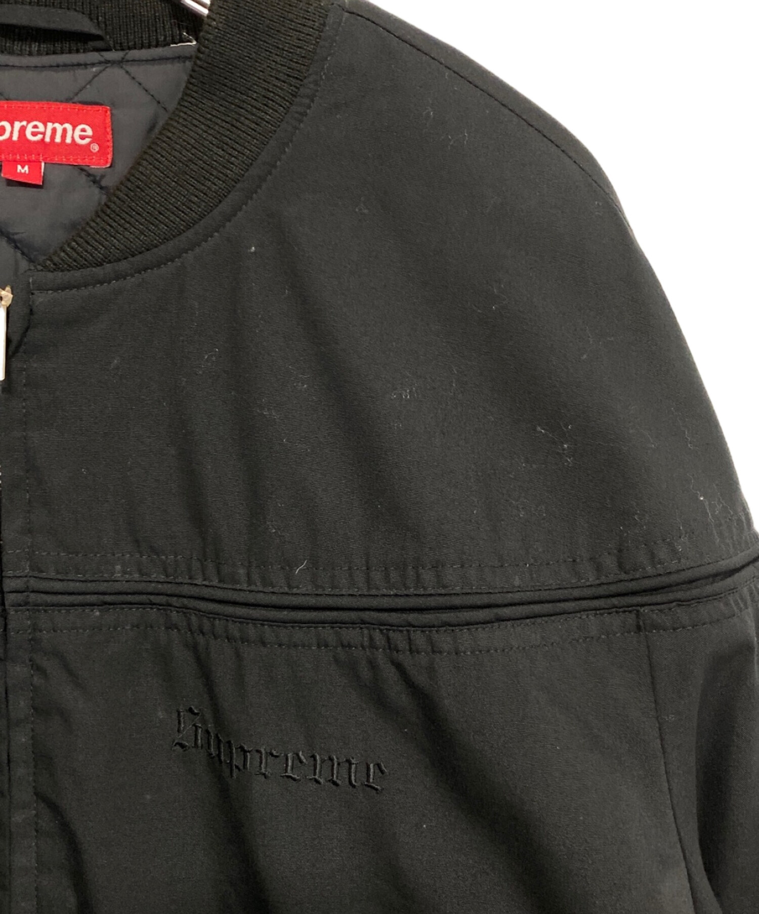 中古・古着通販】SUPREME (シュプリーム) Poplin Crew Jacket ブラック サイズ:M｜ブランド・古着通販  トレファク公式【TREFAC FASHION】スマホサイト