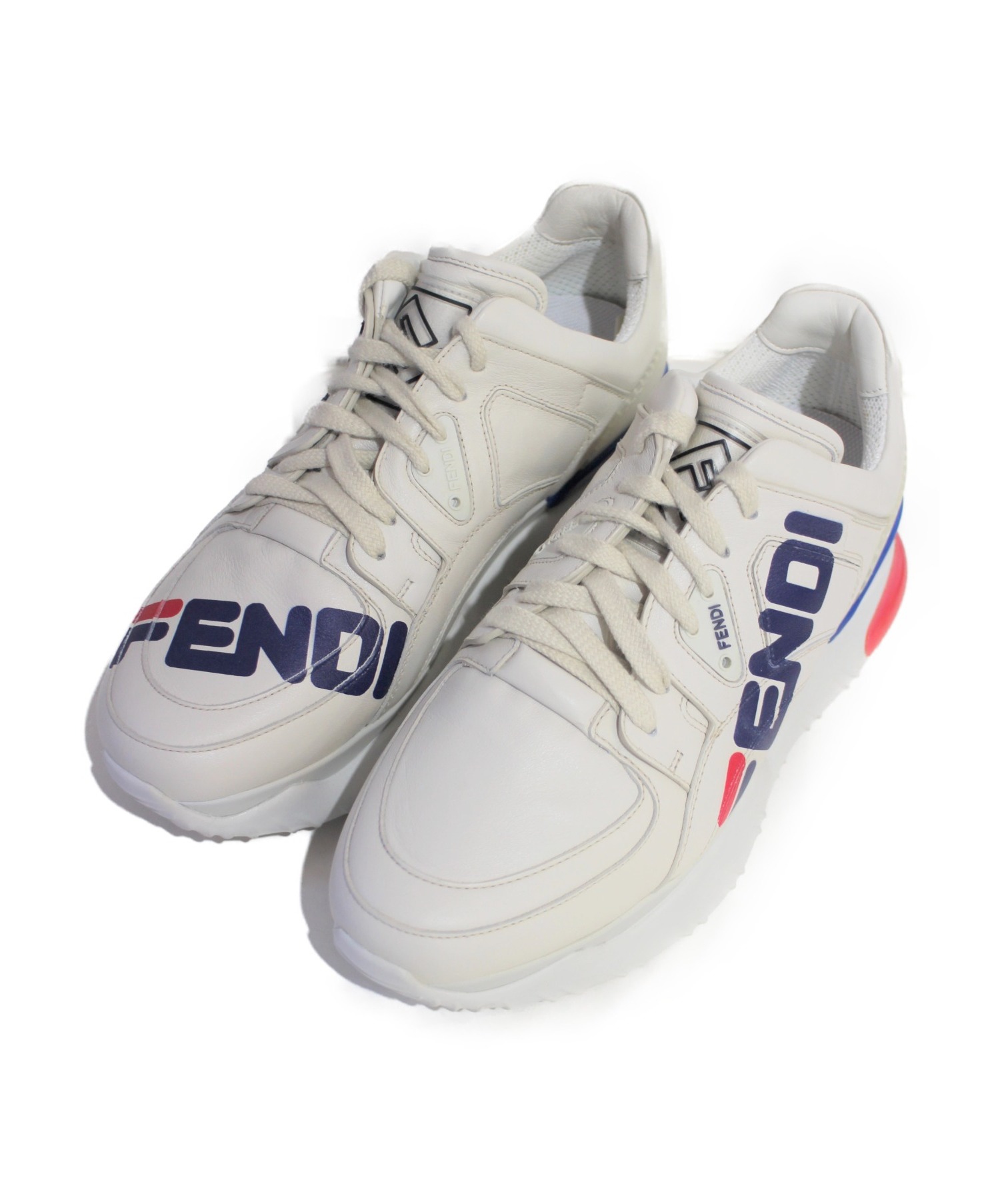 FENDI FILA フェンディ×フィラ コラボ スニーカー 38 靴 ホワイト-