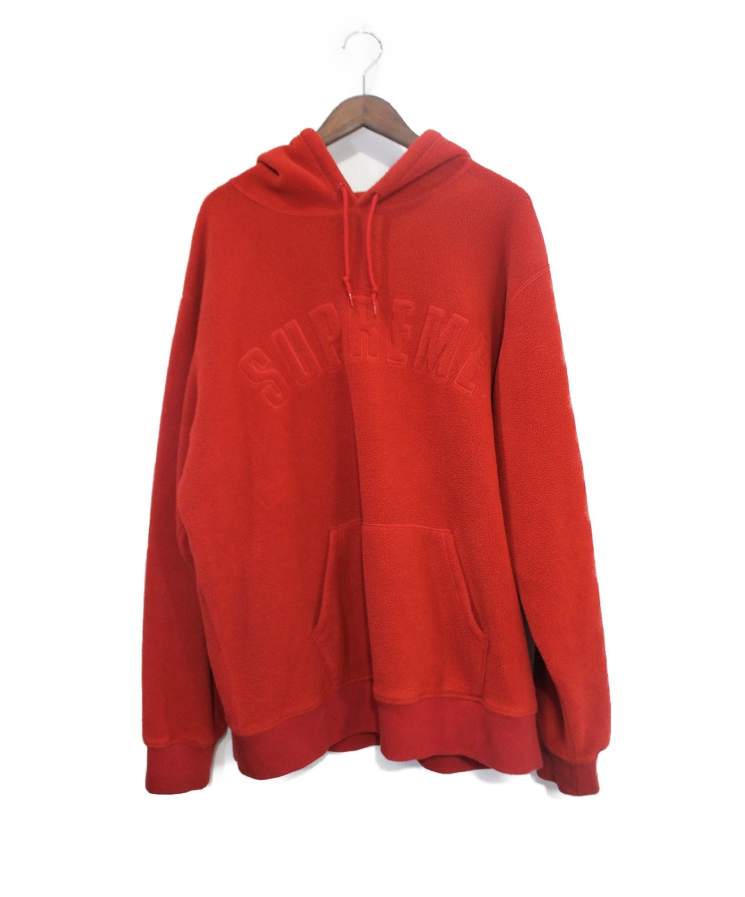 Supreme (シュプリーム) Polartec Hooded Sweatshirt レッド サイズ:XL