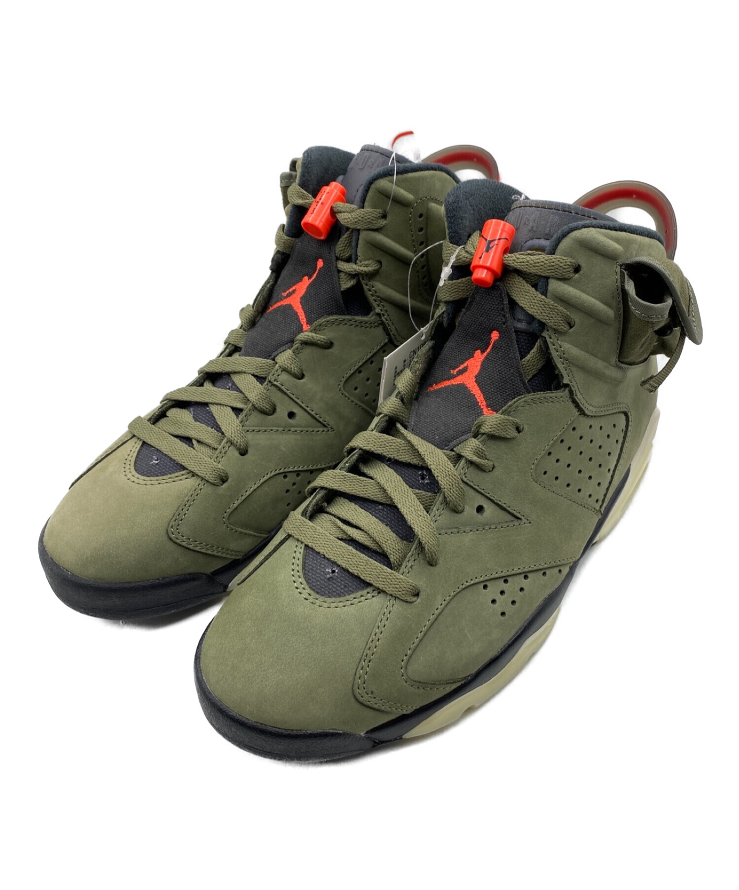 NIKE (ナイキ) AIR JORDAN 6 RETRO TRAVIS SCOTT　MEDIUM OLIVE カーキ サイズ:US8.5