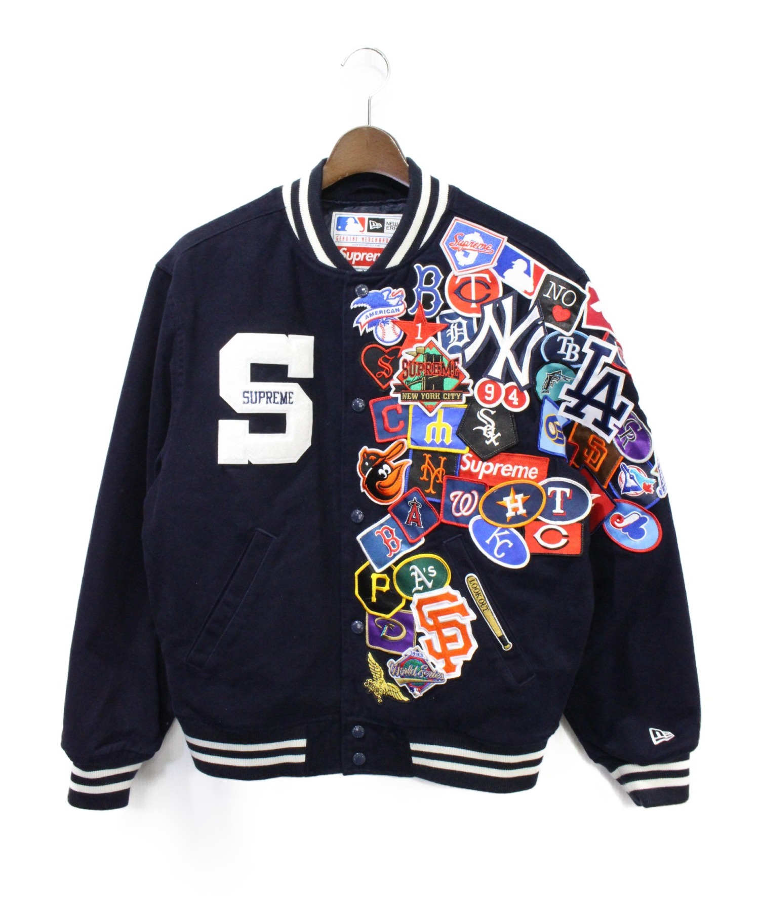 Supreme (シュプリーム) 20SSNew Era MLB Varsity Jacket ネイビー サイズ:S 未使用品