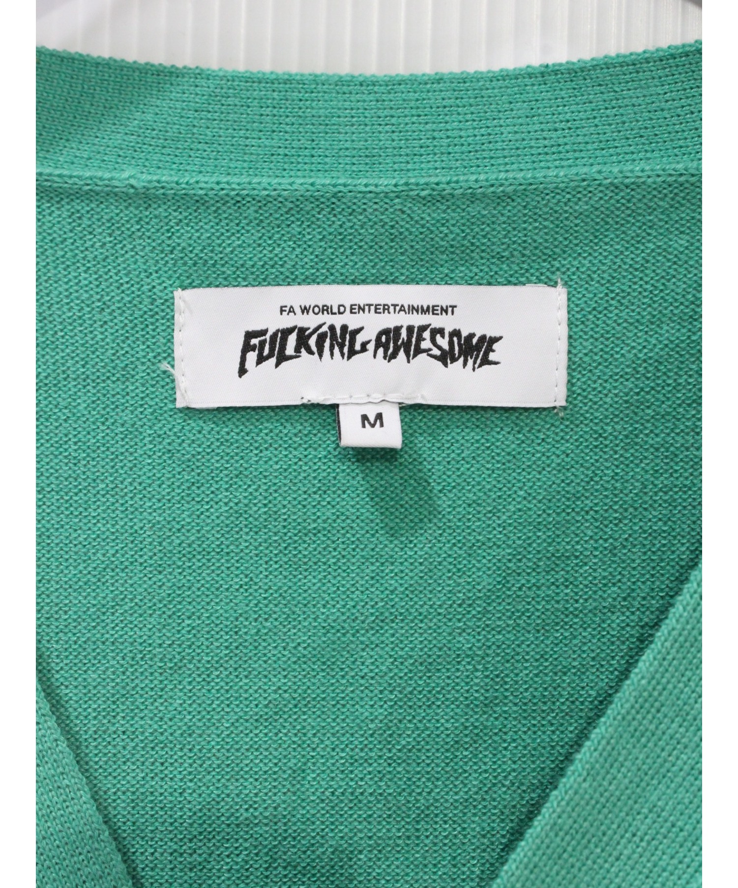 Fucking Awesome (ファッキンオーサム) CURSIVE CARDIGAN グリーン サイズ:Ｍ