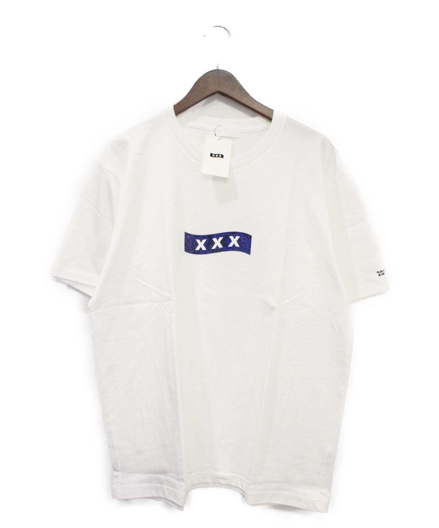 GOD SELECTION XXX (ゴットセレクショントリプルエックス) パイソンBOXロゴTシャツ ホワイト サイズ:XL 未使用品