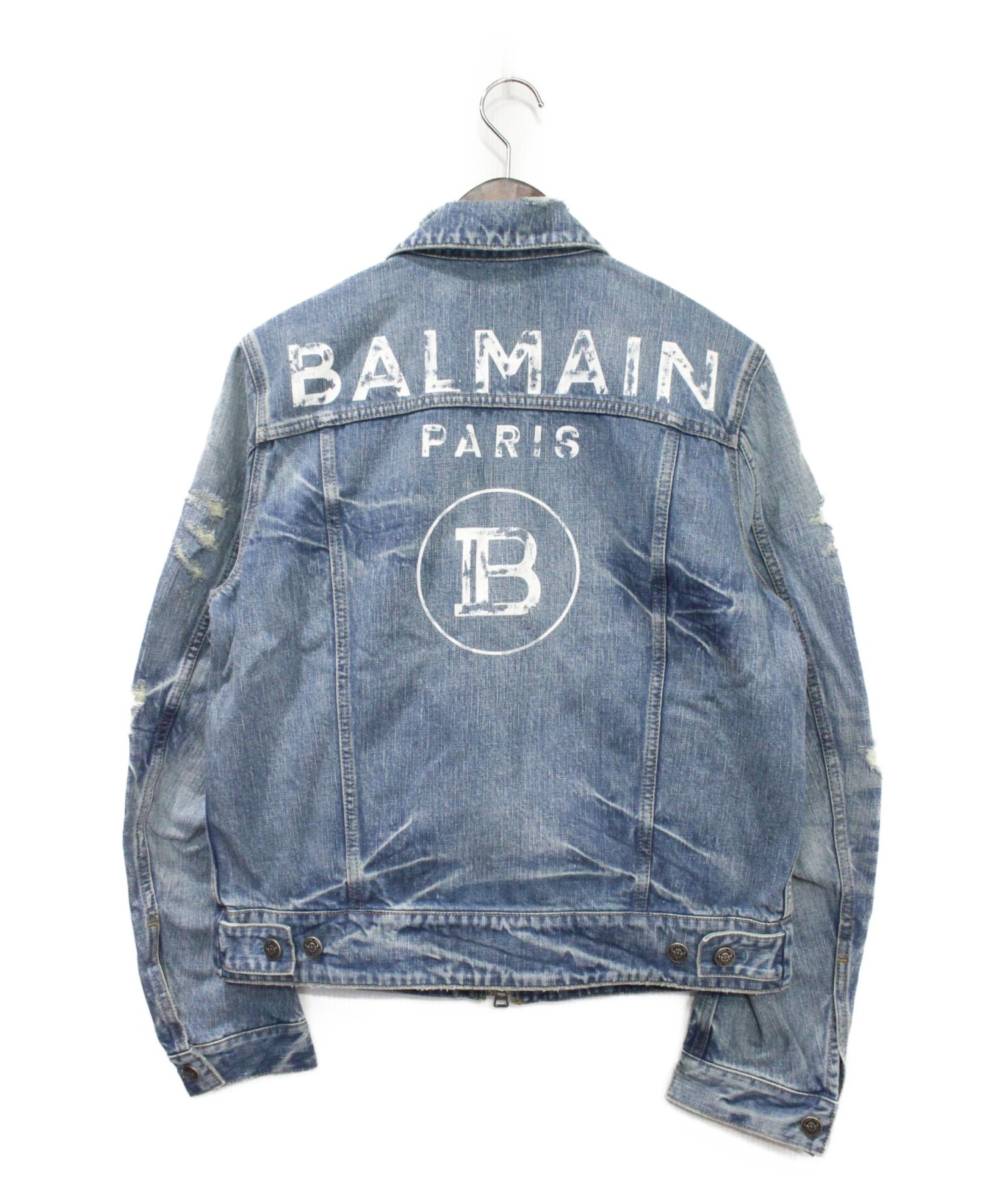 BALMAIN (バルマン) ジップアップデニムジャケット インディゴ サイズ:48
