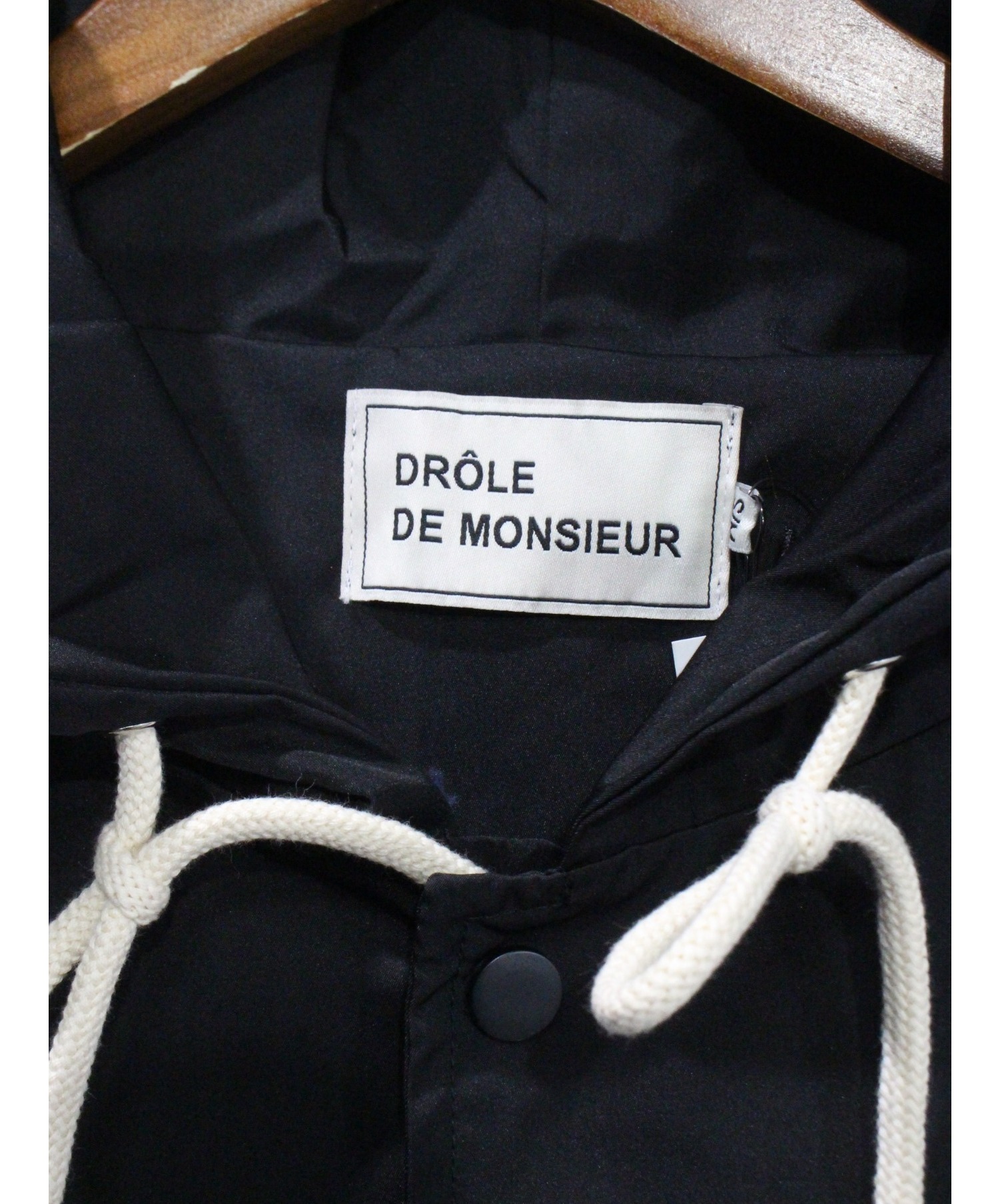 DROLE DE MONSIEUR (ドロールドムッシュ) ロングレインコート ブラック サイズ:S/M 未使用品