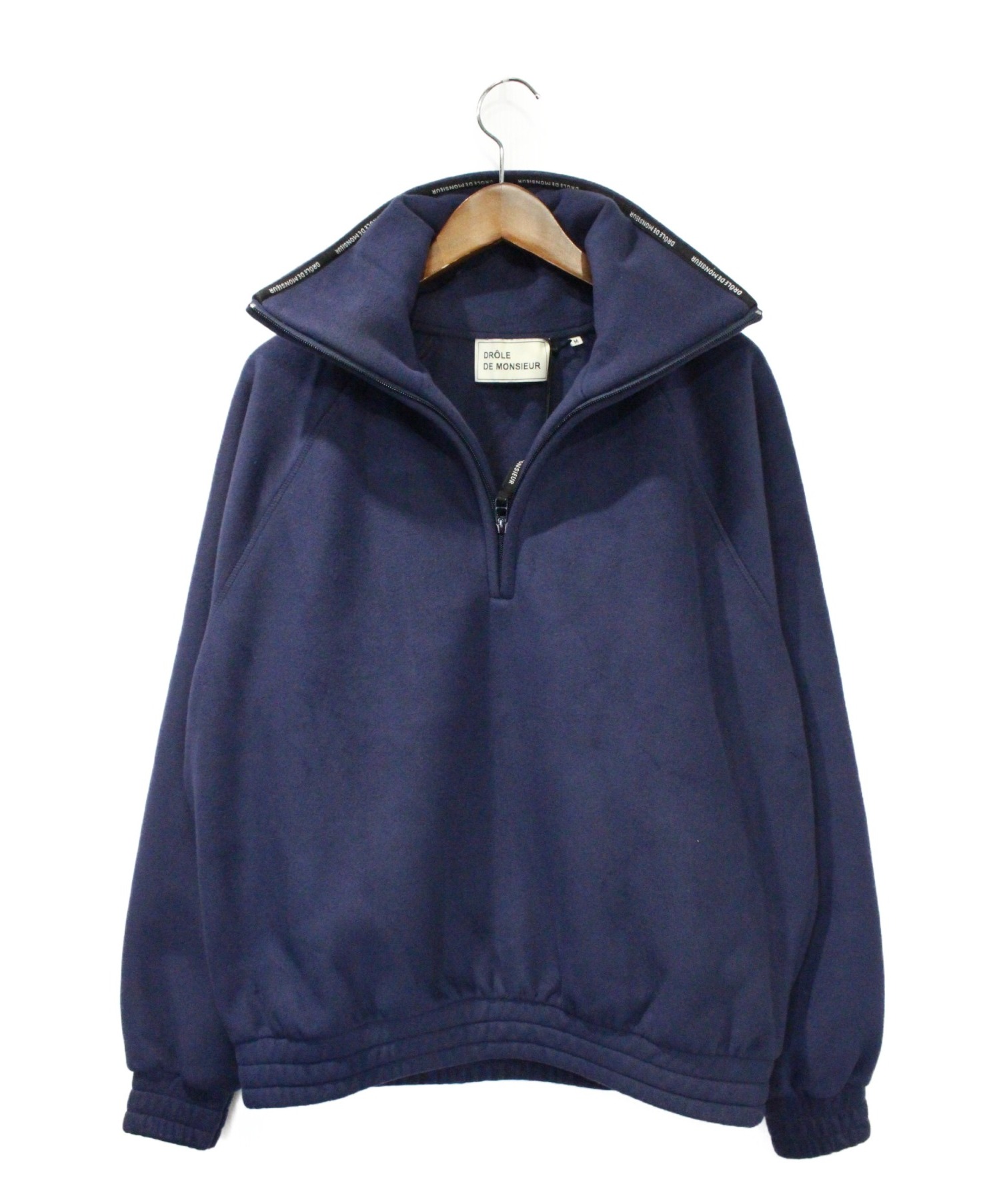 DROLE DE MONSIEUR (ドロールドムッシュ) POLAR FUNNEL NECK TOP ネイビー サイズ:Ｍ