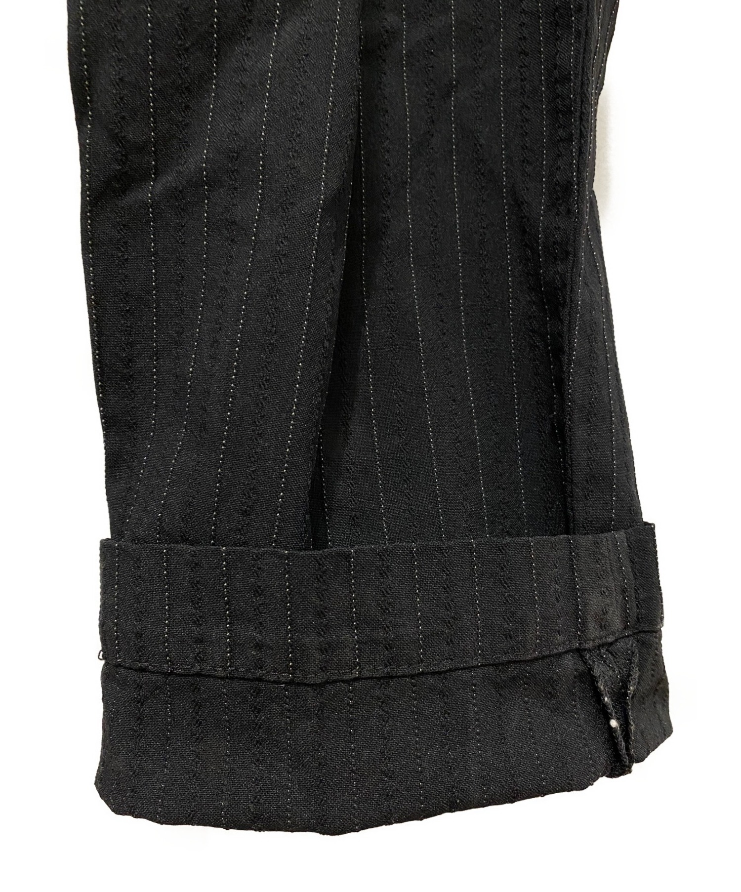 COMME des GARCONS HOMME DEUX (コムデギャルソン オム ドゥ) ポリ縮後染加工セットアップスーツ ブラック  サイズ:L(ジャケット)/XL(パンツ)