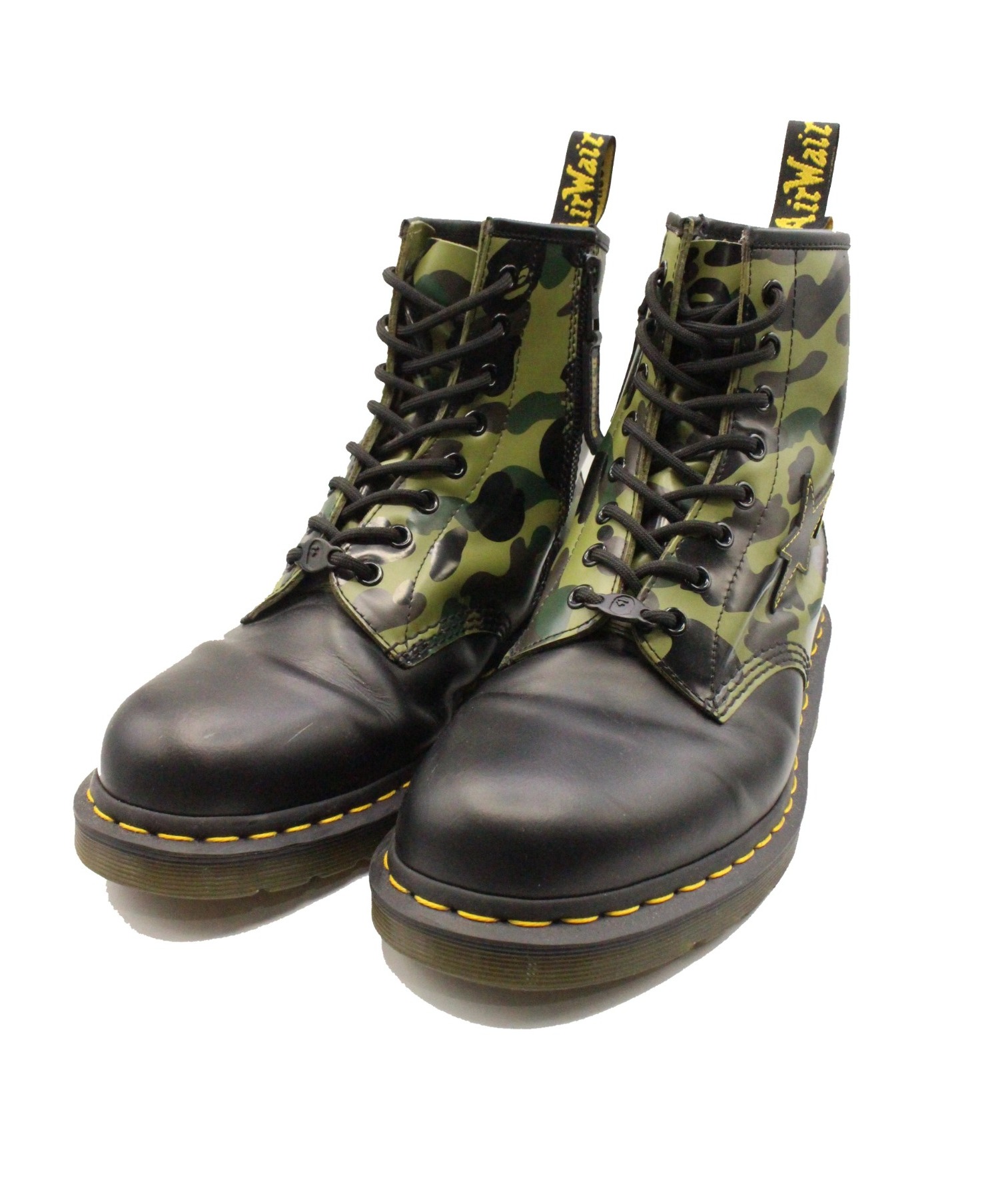 A BATHING APE (アベイシングエイプ) 1460 BAPE ZIP 8 EYE BOOT ブラック サイズ:28cm