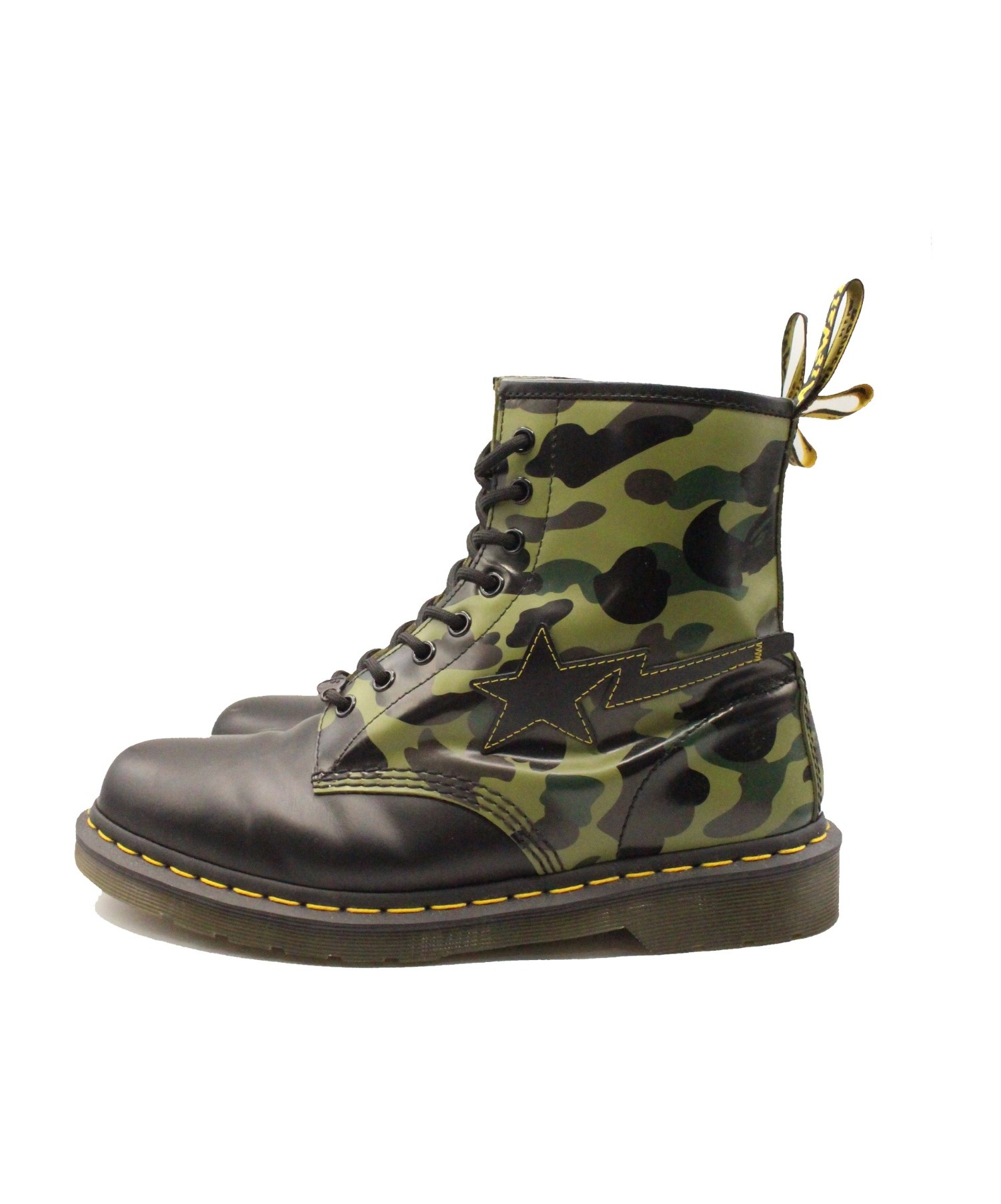 A BATHING APE (アベイシングエイプ) 1460 BAPE ZIP 8 EYE BOOT ブラック サイズ:28cm