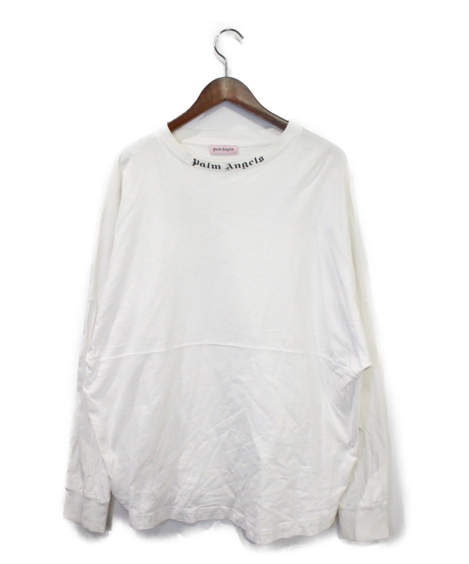 Palm Angels (パーム エンジェルス) バックロゴ長袖Tシャツ ホワイト サイズ:L