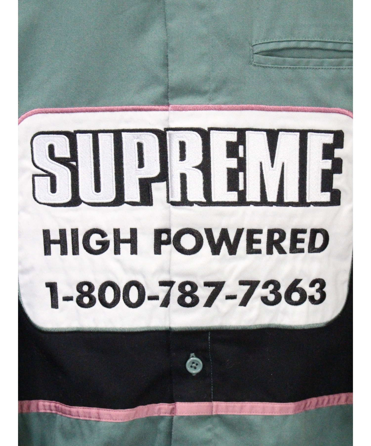 プレゼント対象商品 【希少サイズ】 supreme Rib work shirt グリーン