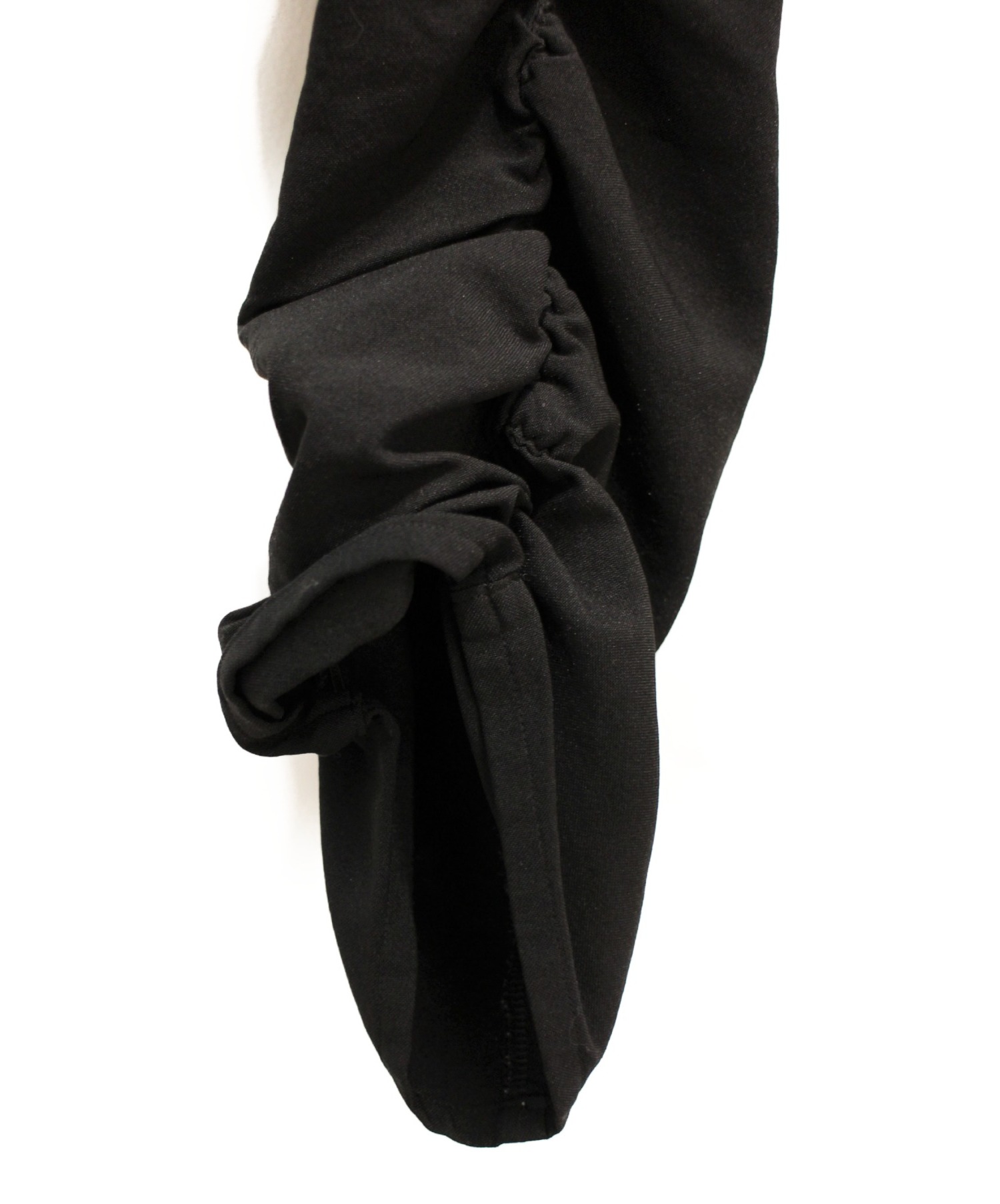 BLACK COMME des GARCONS (ブラックコムデギャルソン) 縮絨シャーリングパンツ ブラック サイズ:XS