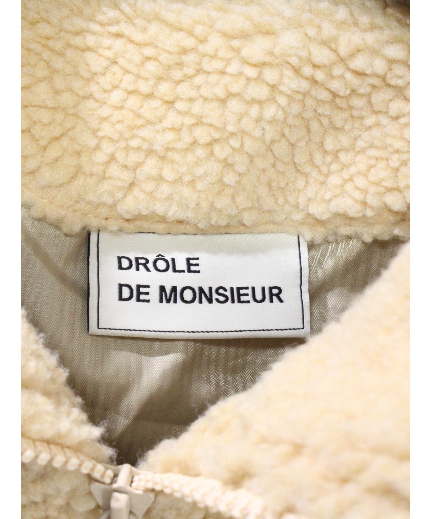 DROLE DE MONSIEUR (ドロールドムッシュ) ボアジャケット ベージュ サイズ:Ｍ