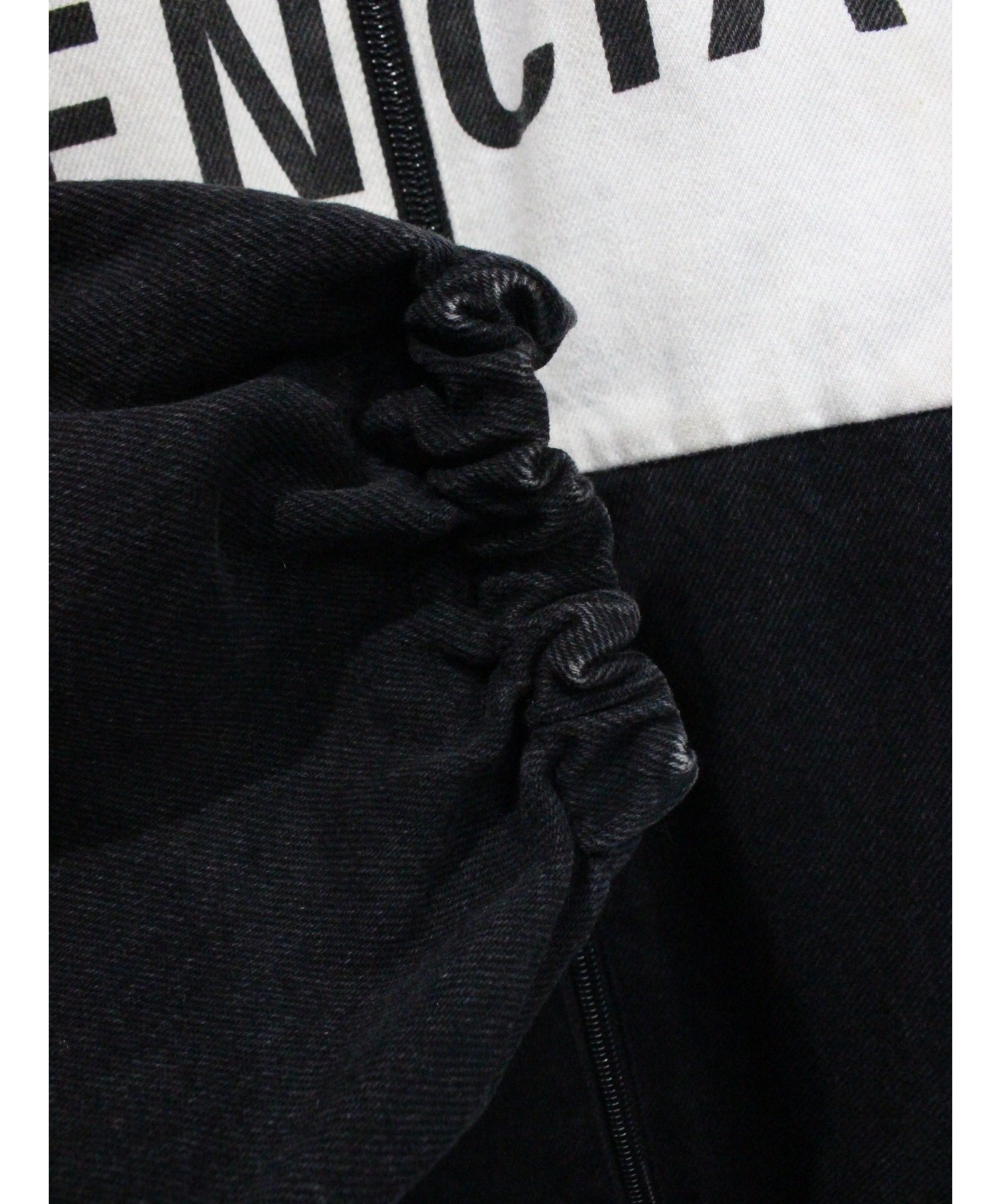 BALENCIAGA (バレンシアガ) ナイロンデニムジャケット ホワイト×ブラック サイズ:34