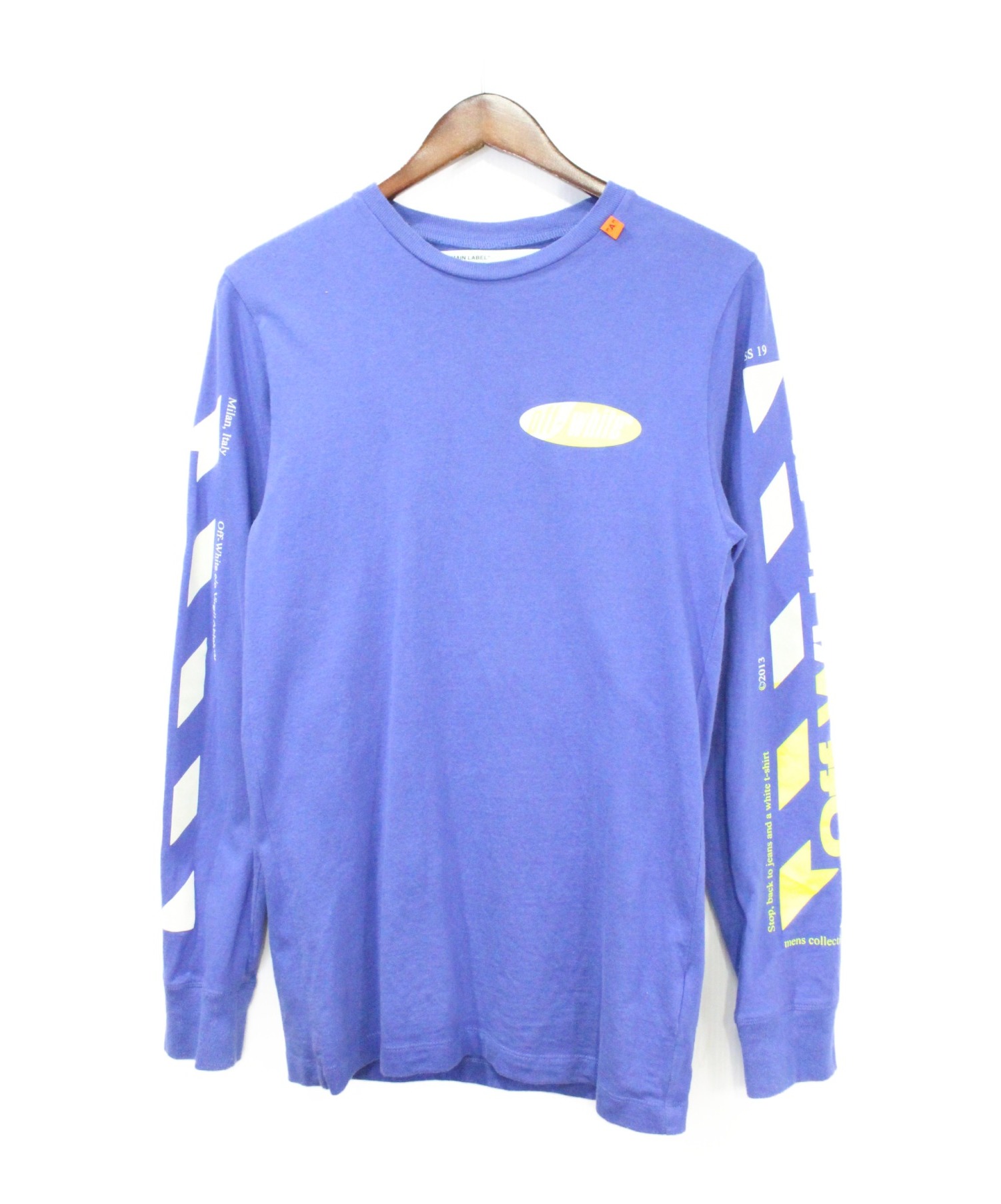 OFFWHITE (オフホワイト) 長袖Tシャツ ブルー サイズ:XS