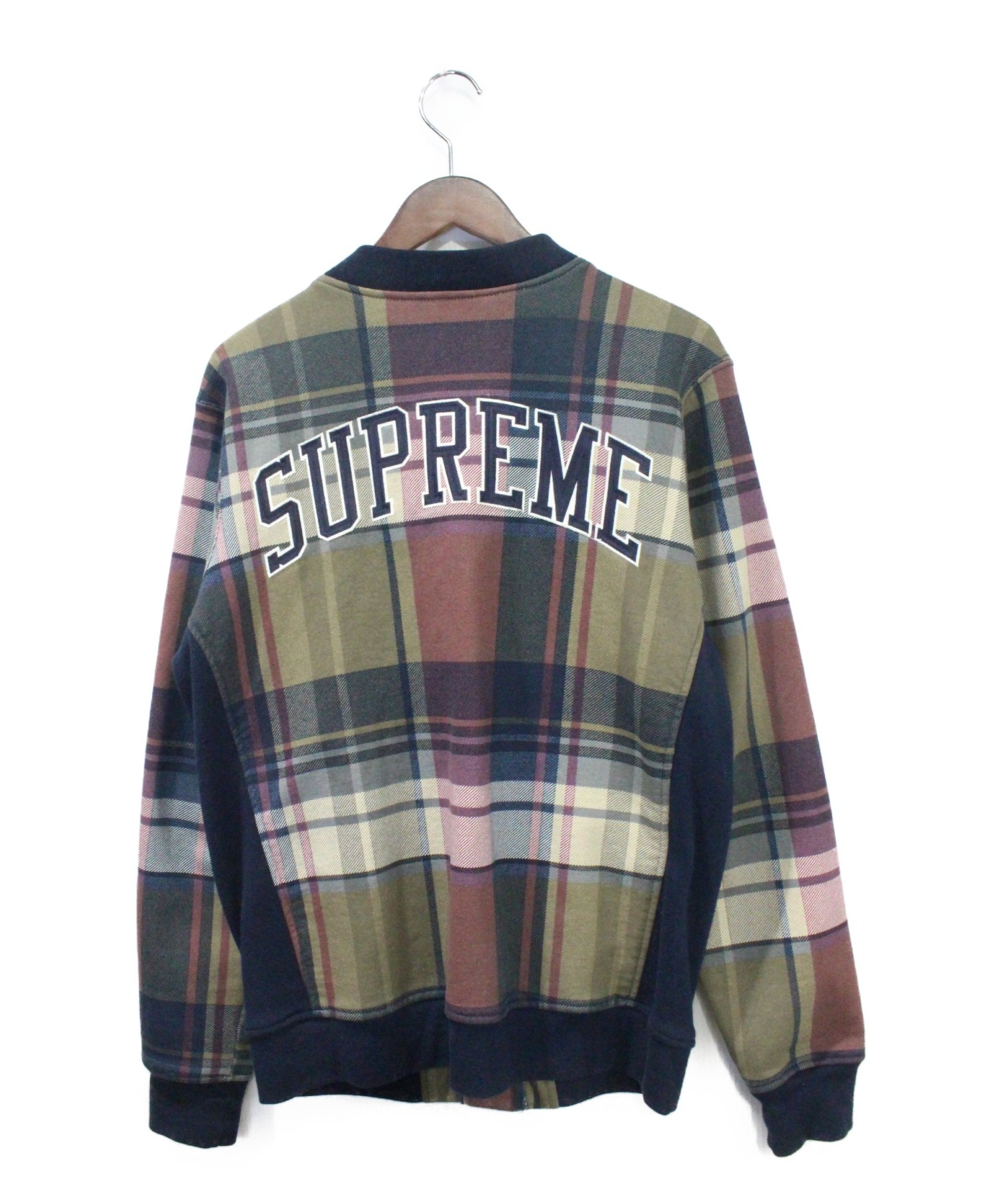 Supreme 14aw Plaid Snap Front Sweat | hartwellspremium.com