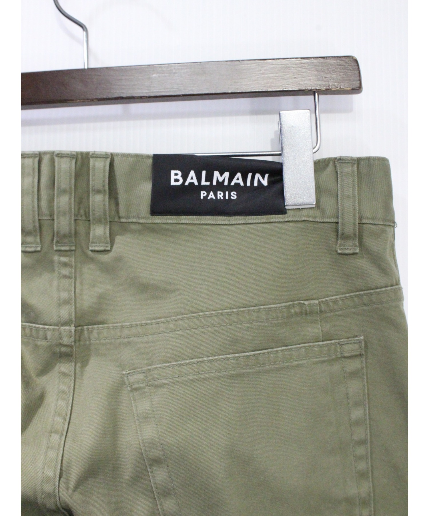 BALMAIN (バルマン) バイカーカーゴパンツ カーキ サイズ:48