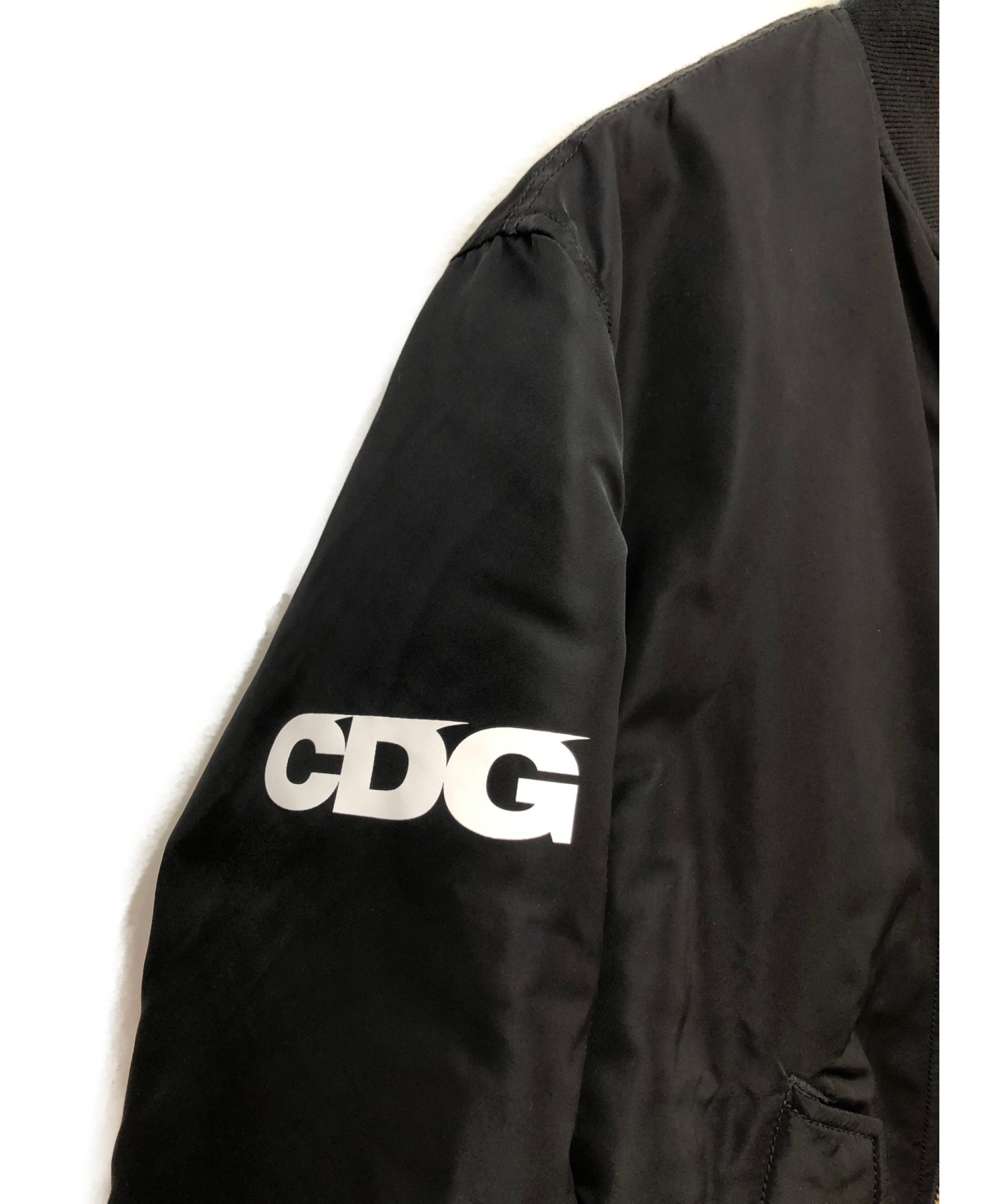 CDG × Alpha (シーディージー×アルファ) リバーシブルMA-1ジャケット ブラック サイズ:XL