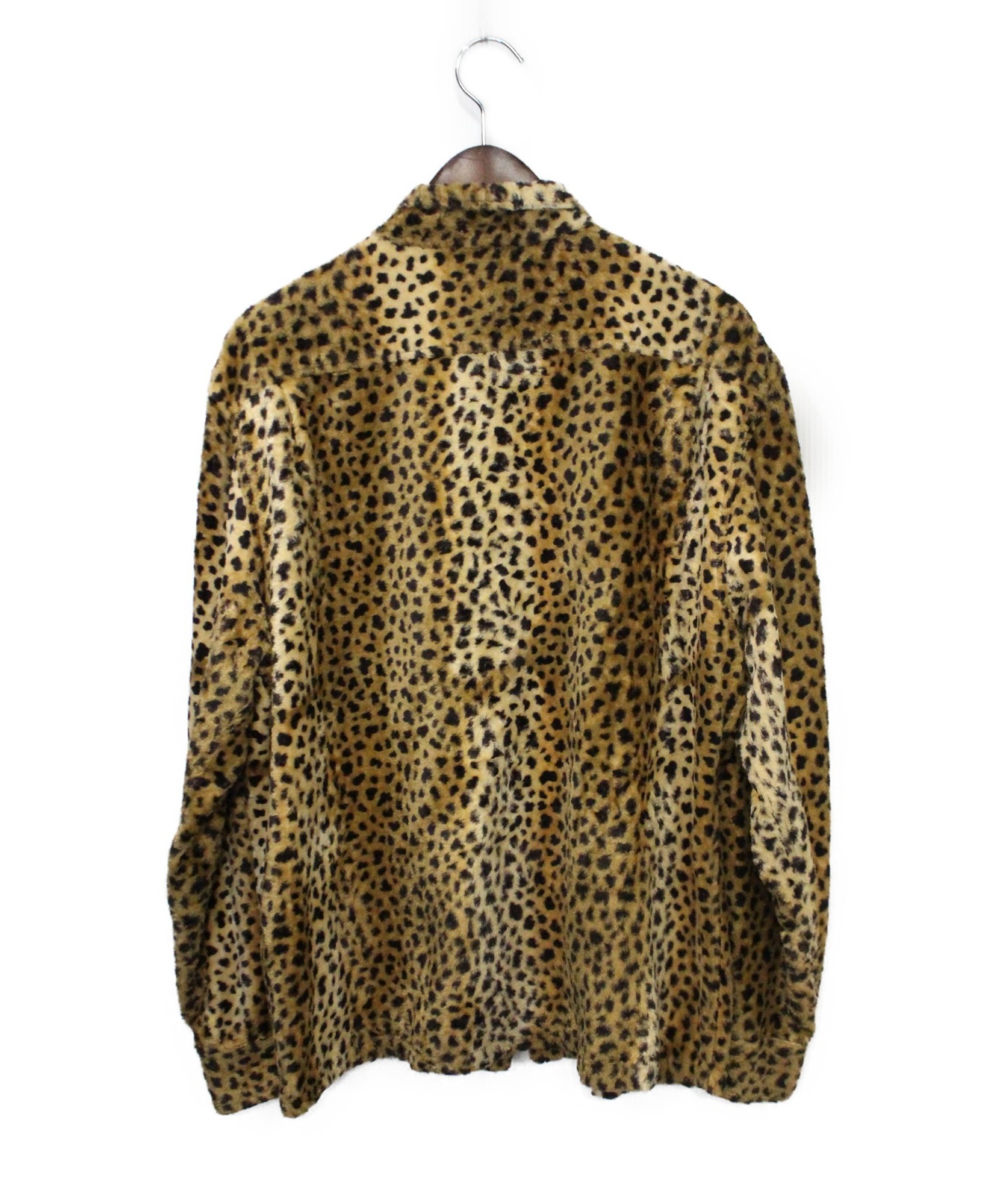 肩幅46cmsupreme 17aw cheetah pile zip up shirt