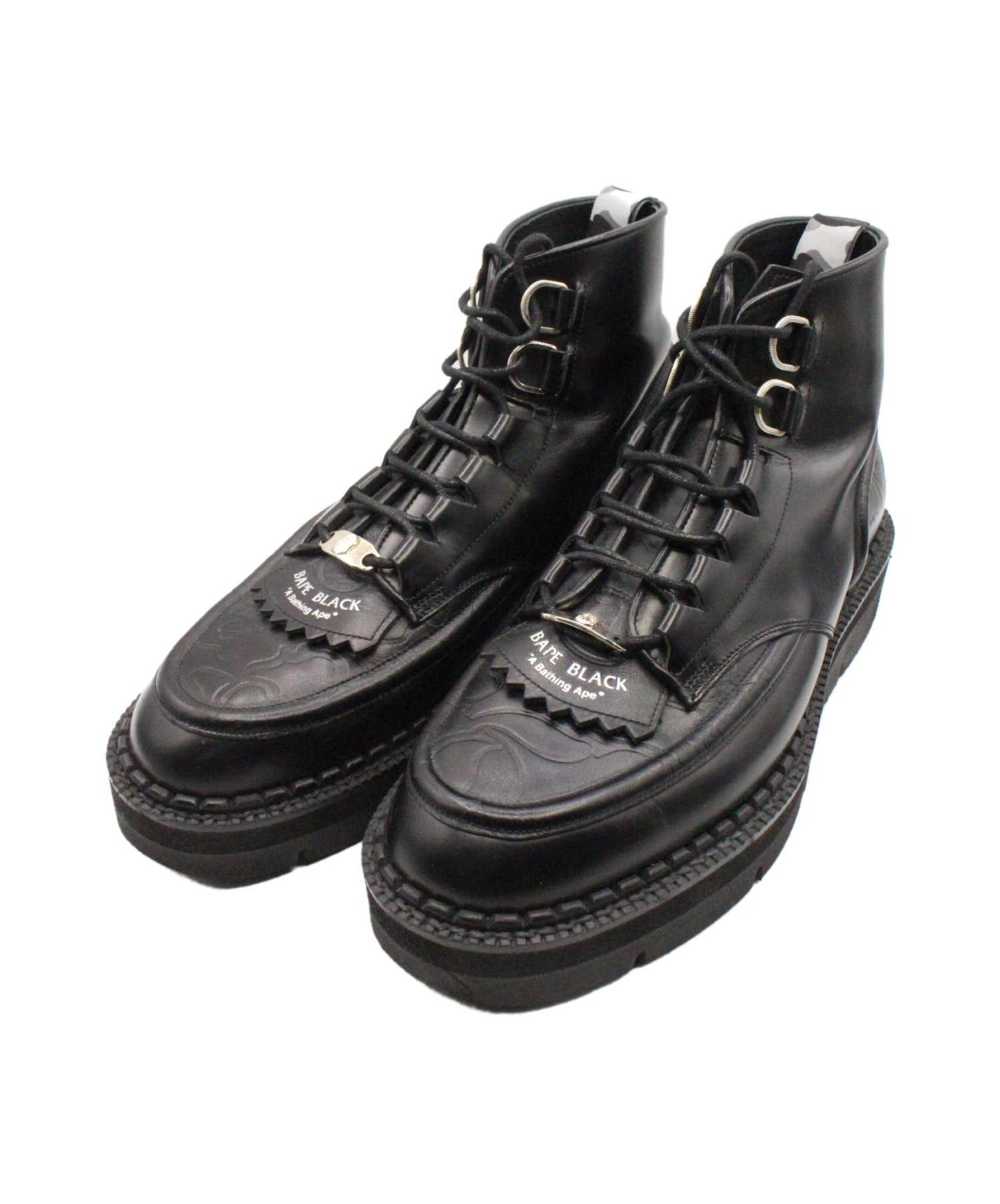 BAPE BLACK by A BATHING APE (ベイプ ブラック バイ アベイシングエイプ) CHAOS BOOTS ブラック サイズ:8