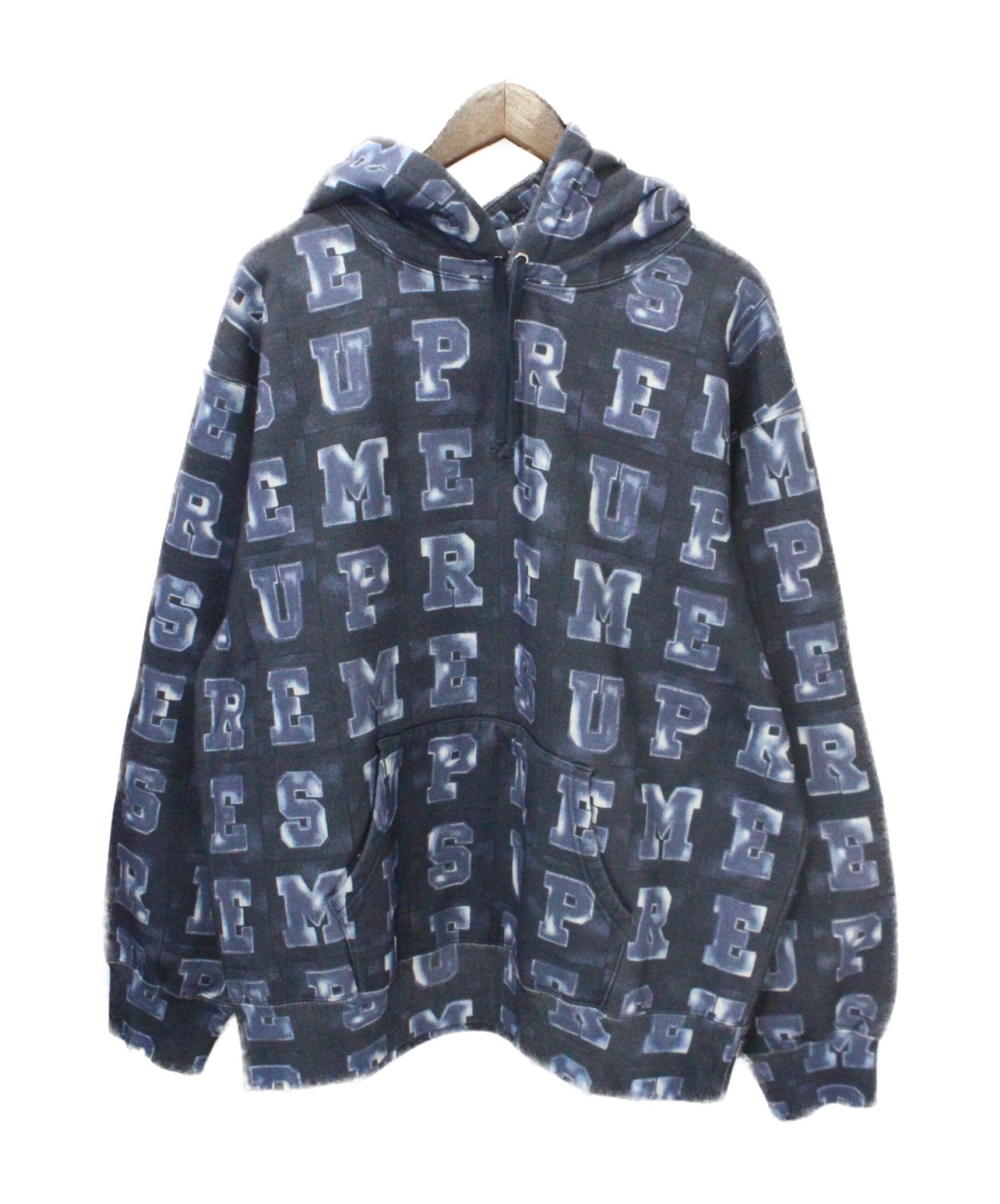 Supreme (シュプリーム) Blocks Hooded Sweatshirt ネイビー サイズ:L 未使用品