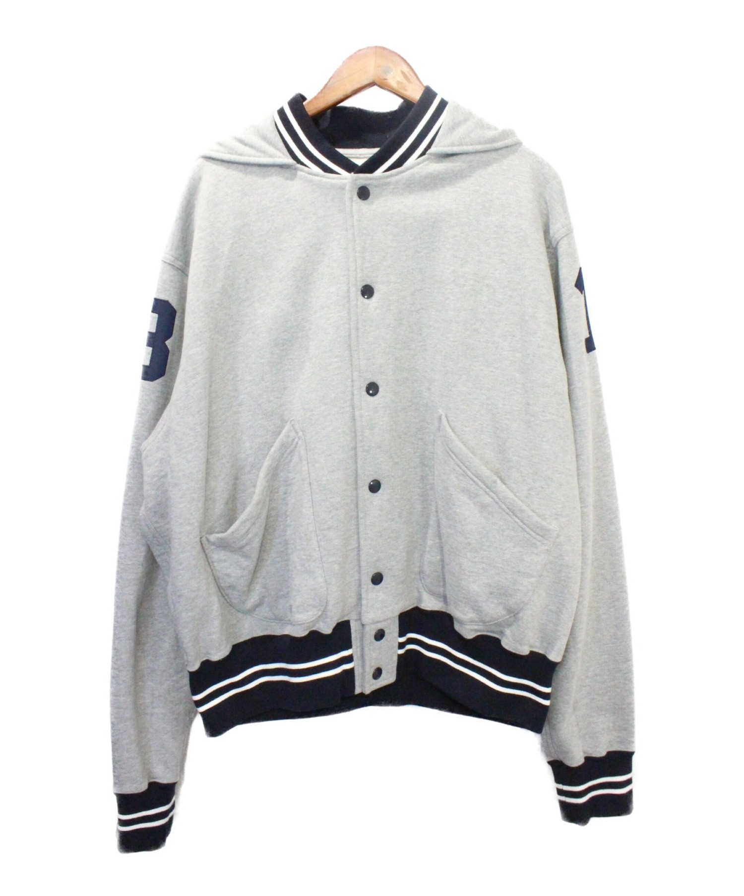 Quigley (キグリー) 21SS HOOD VARSITY JACKET グレー サイズ:L