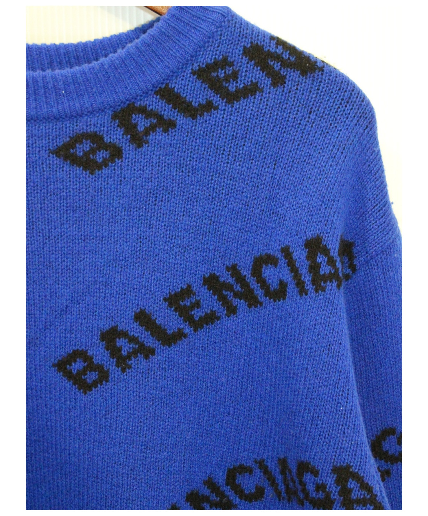 BALENCIAGA (バレンシアガ) ニット ブルー サイズ:XL